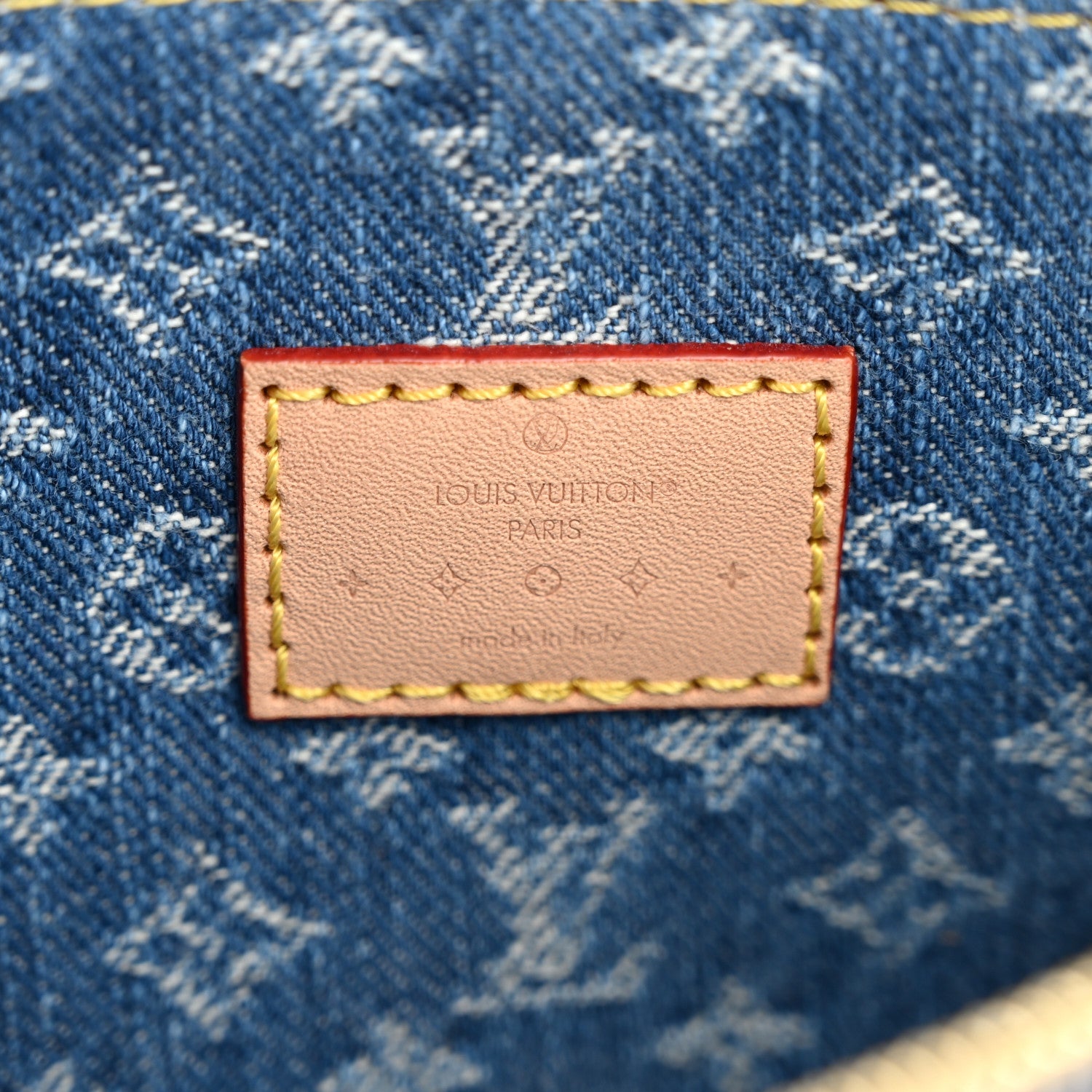 Denim Monogram Carryall MM Pochette Blue