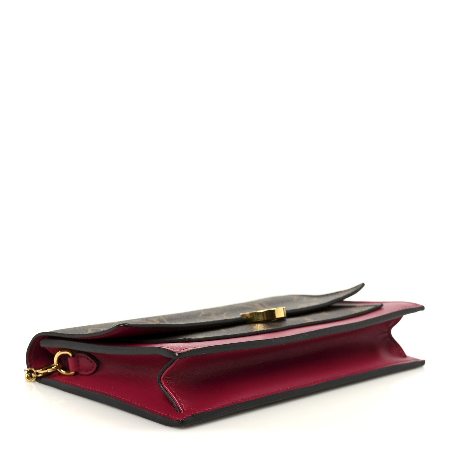 Monogram Flore Chain Wallet Fuchsia