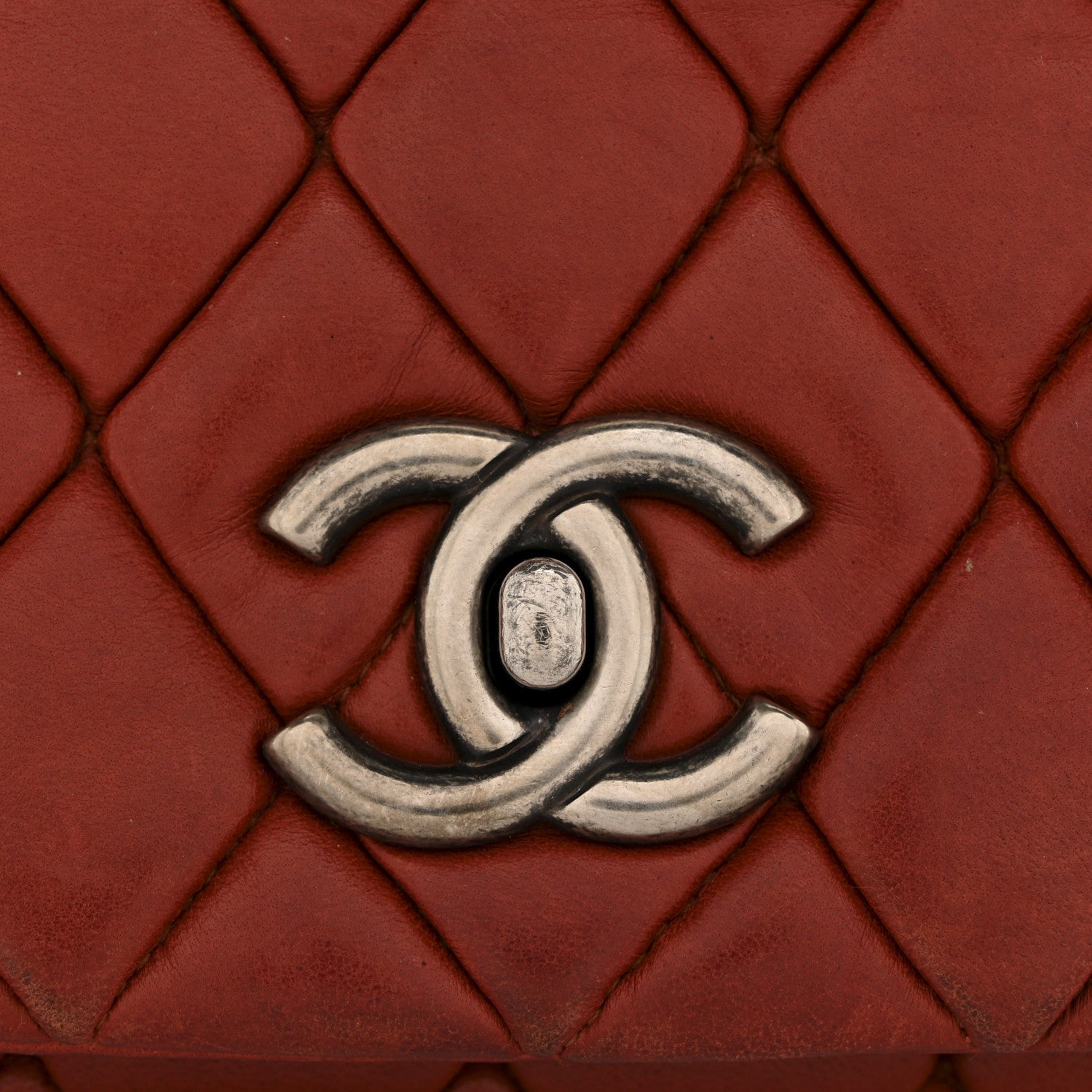 Lambskin Large New Bubble Flap Red