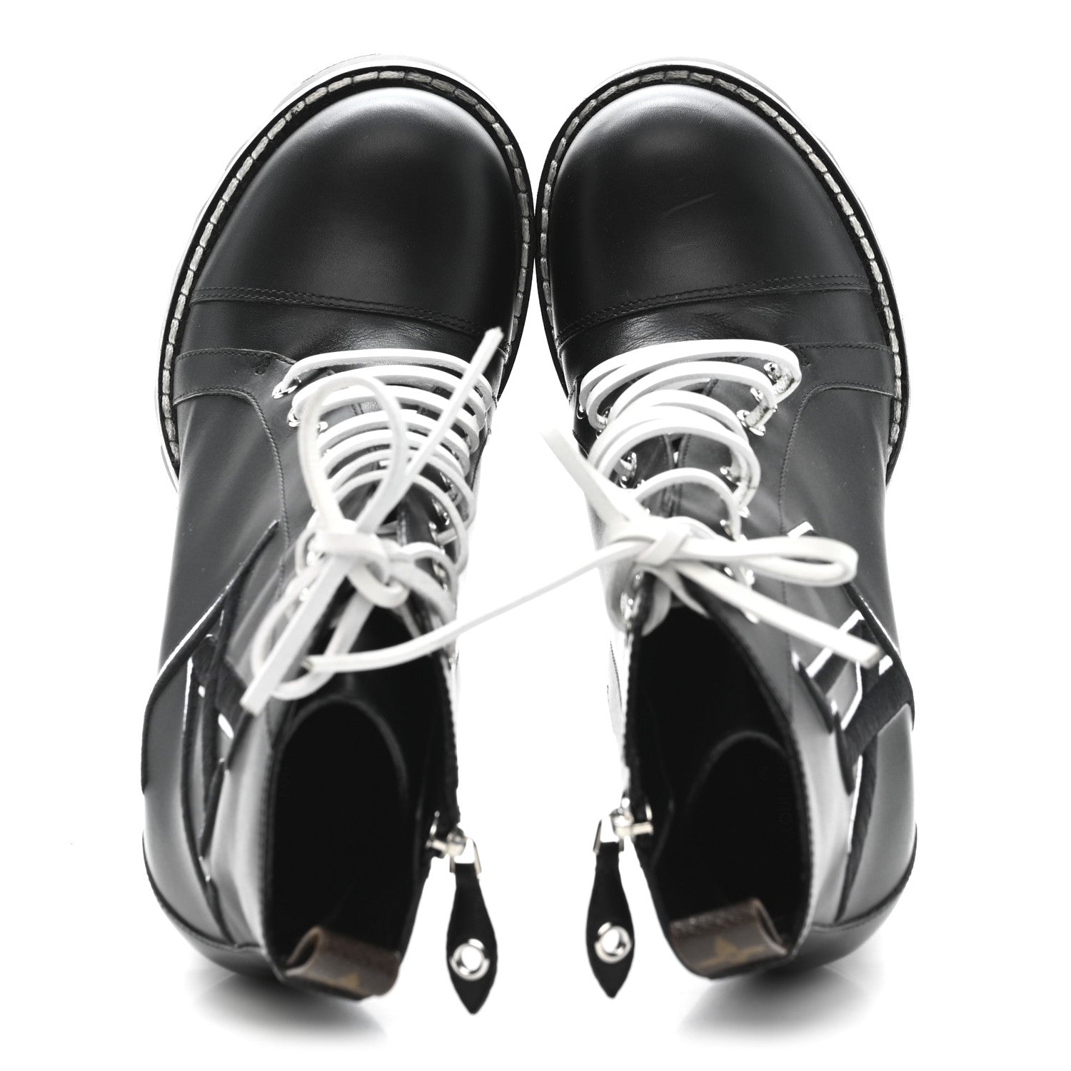Calfskin Monogram Star Trail Ankle Boots 41 Black