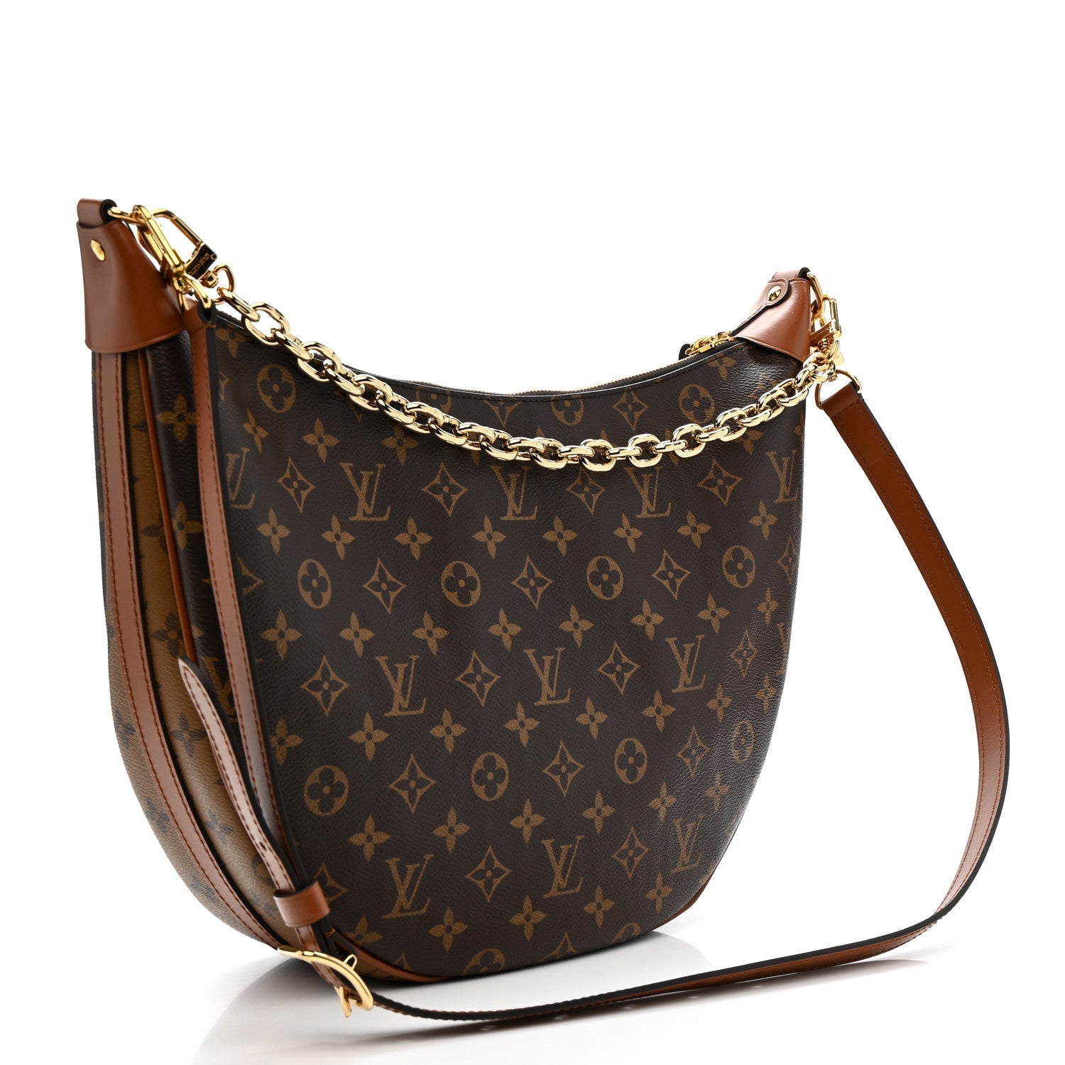 Reverse Monogram Loop Hobo