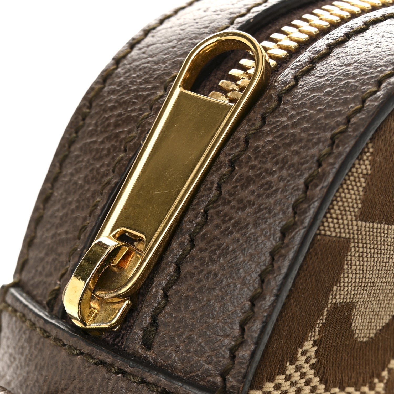 Monogram Jumbo GG Textured Dollar Calfskin Web Messenger Shoulder Bag Camel Ebony New Acero