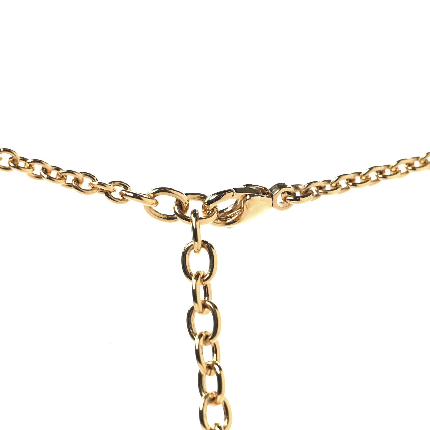 Metal Enamel Blondie Pendant Necklace Gold Black