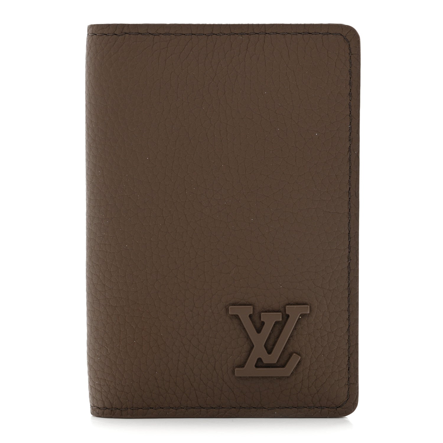 Grained Calfskin Aerogram Pocket Organizer Moka