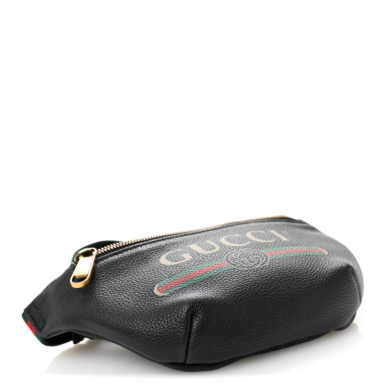 Grained Calfskin Small Logo Belt Bag Black