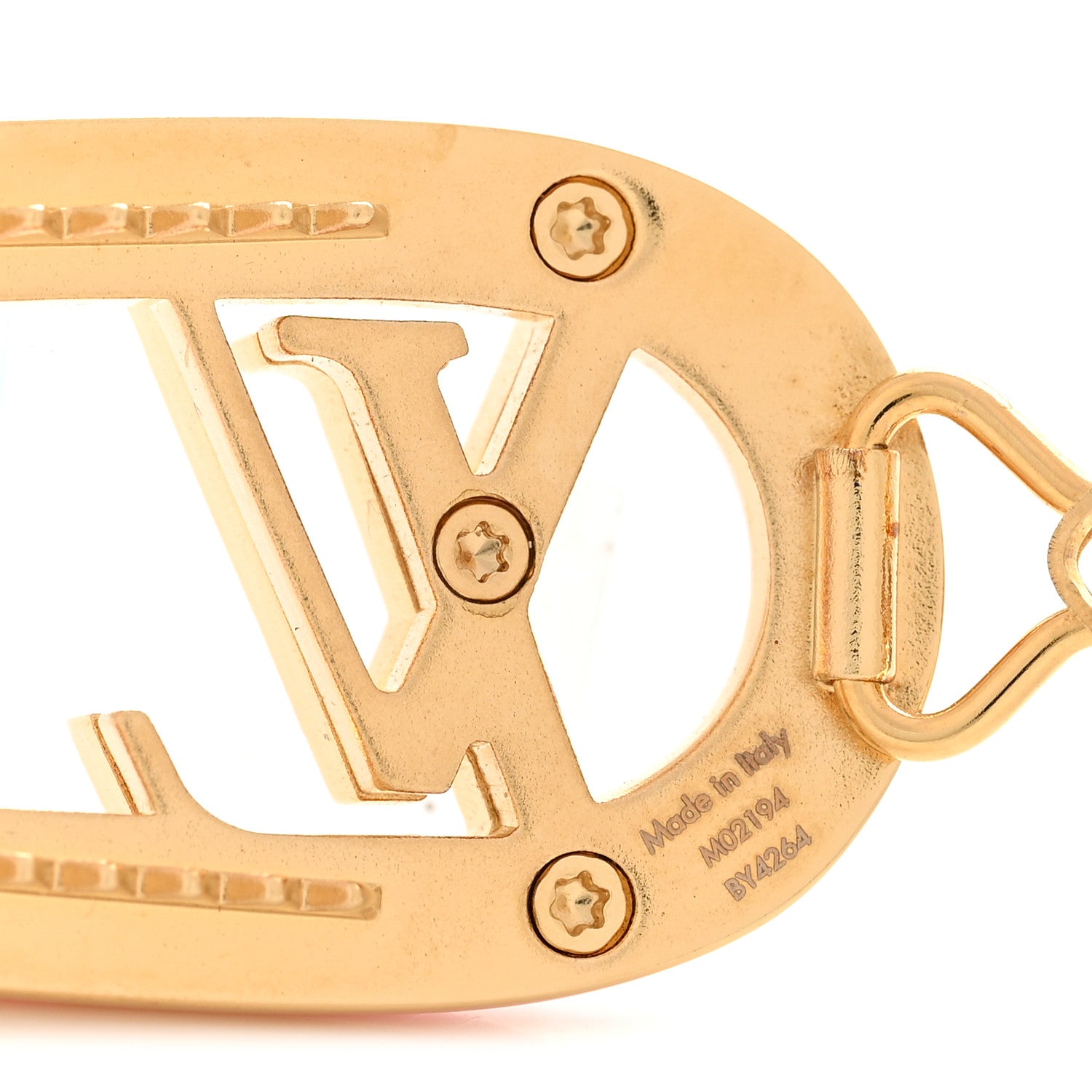 Monogram Metal Resin My LV Chain Hair Clip Pink