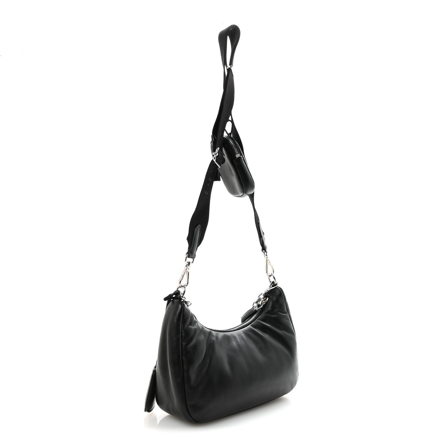 Nappa Soft Padded Re-Edition 2005 Shoulder Bag Black