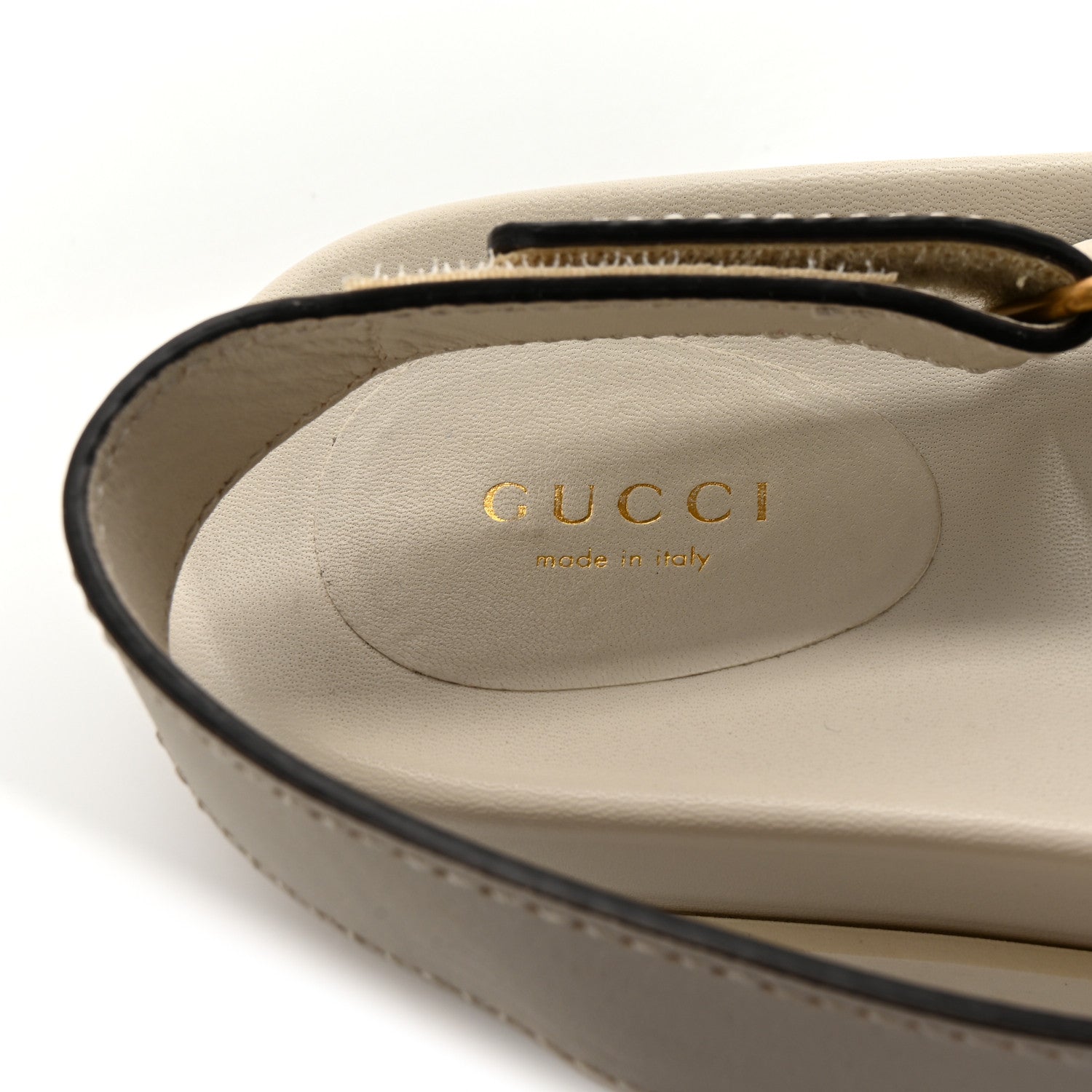 Cosmos Softy Calfskin Interlocking G Slingback Sandals 40 Mystic White