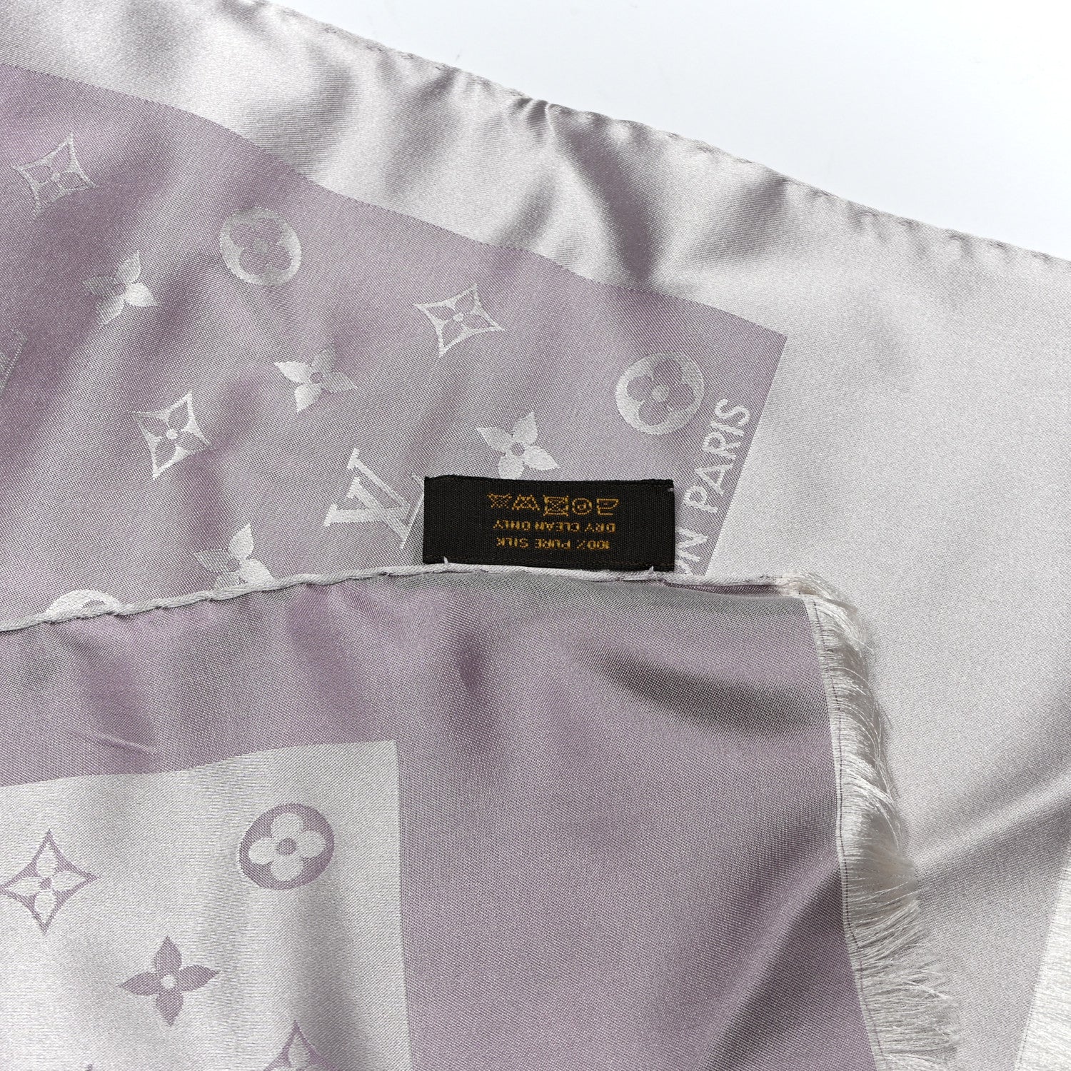 Silk Monogram Capri Scarf Lilac
