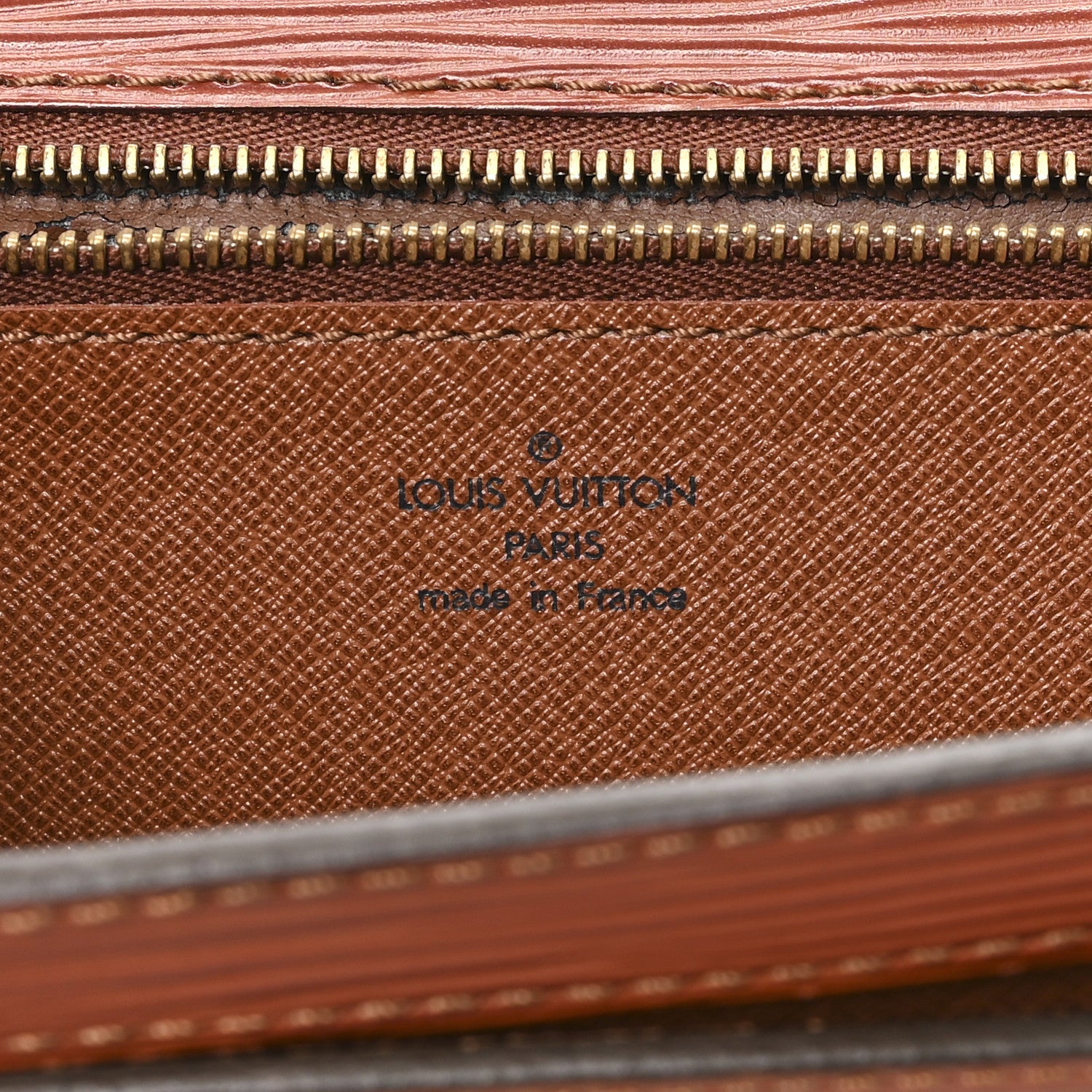 Epi Pochette Sellier Dragonne Clutch Fawn