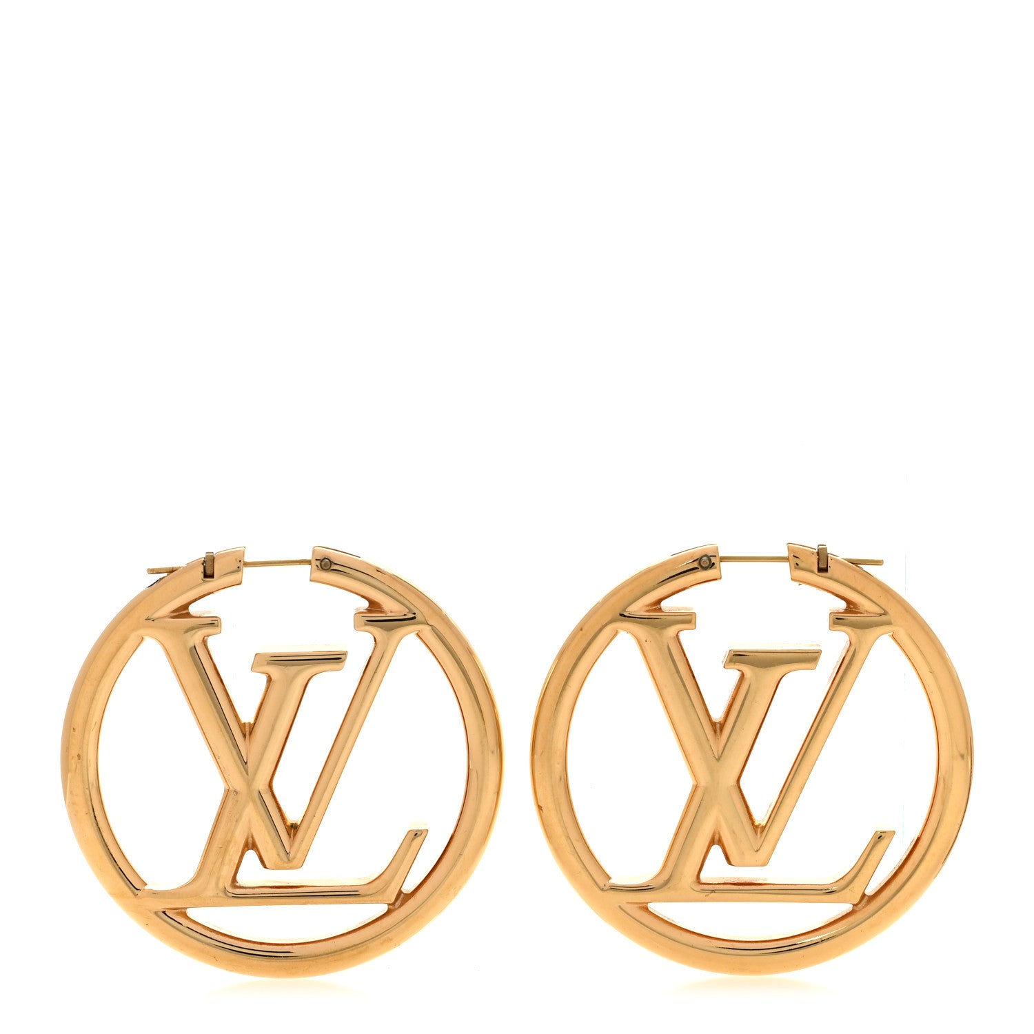 Metal Louise Hoop Earrings Gold