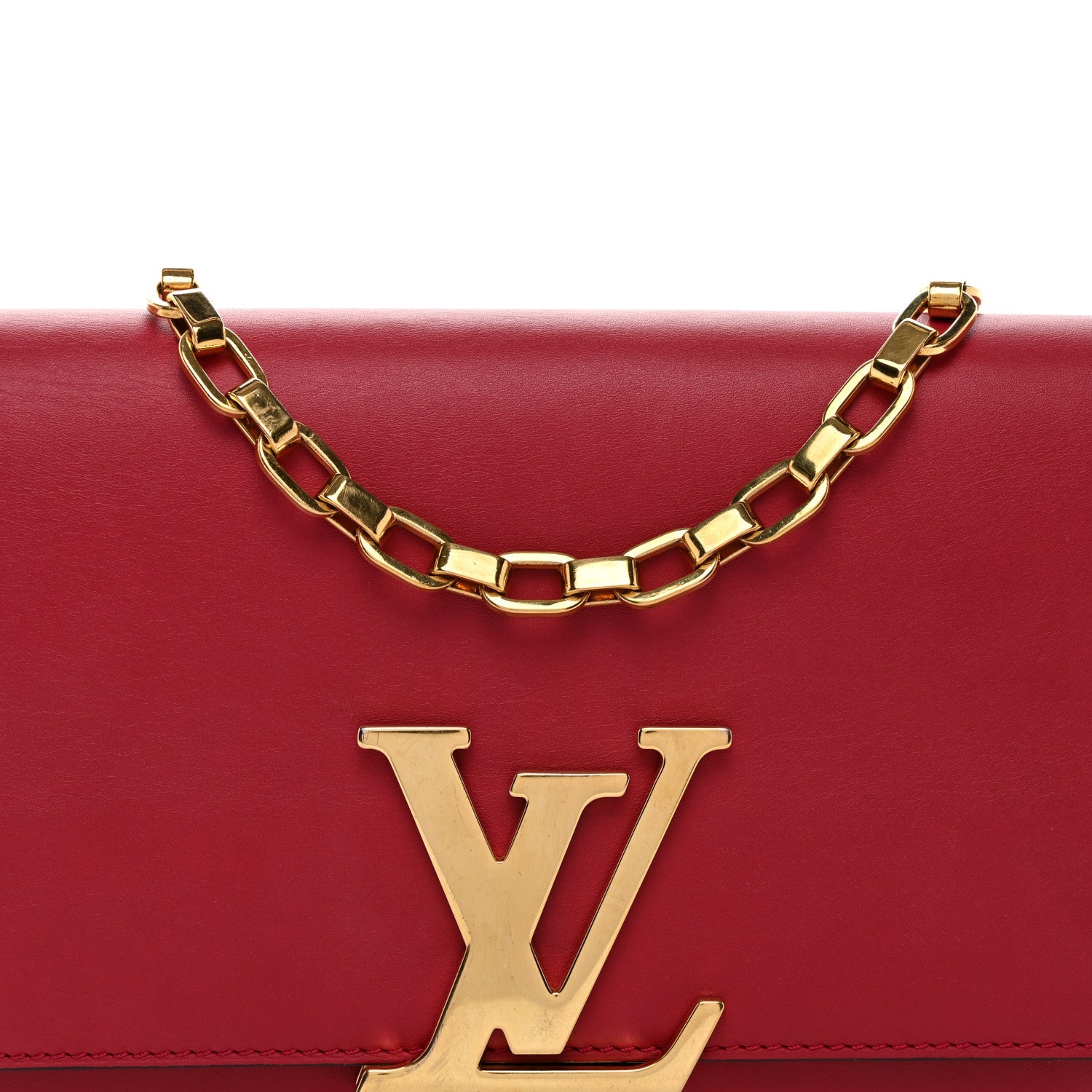 Calfskin Chain Louise MM Red