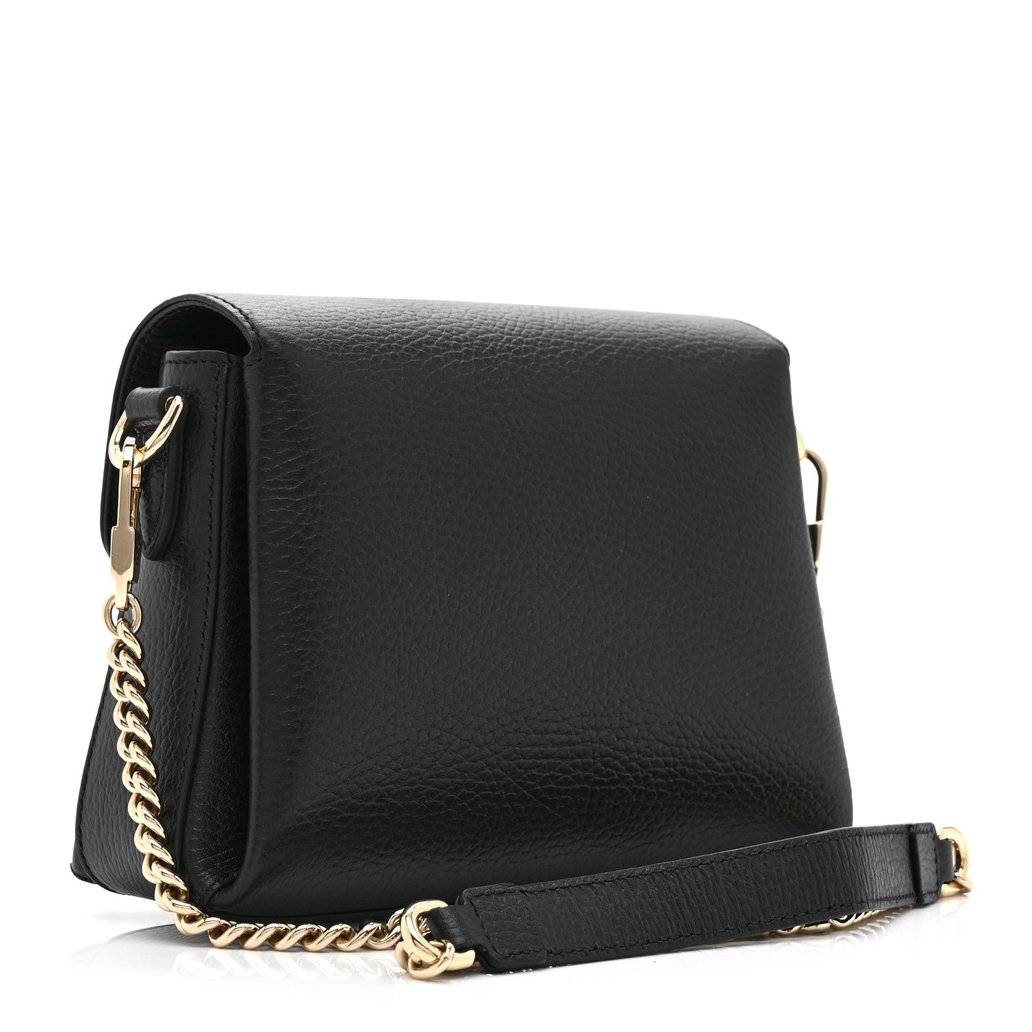 Dollar Calfskin Interlocking G Crossbody Bag Black