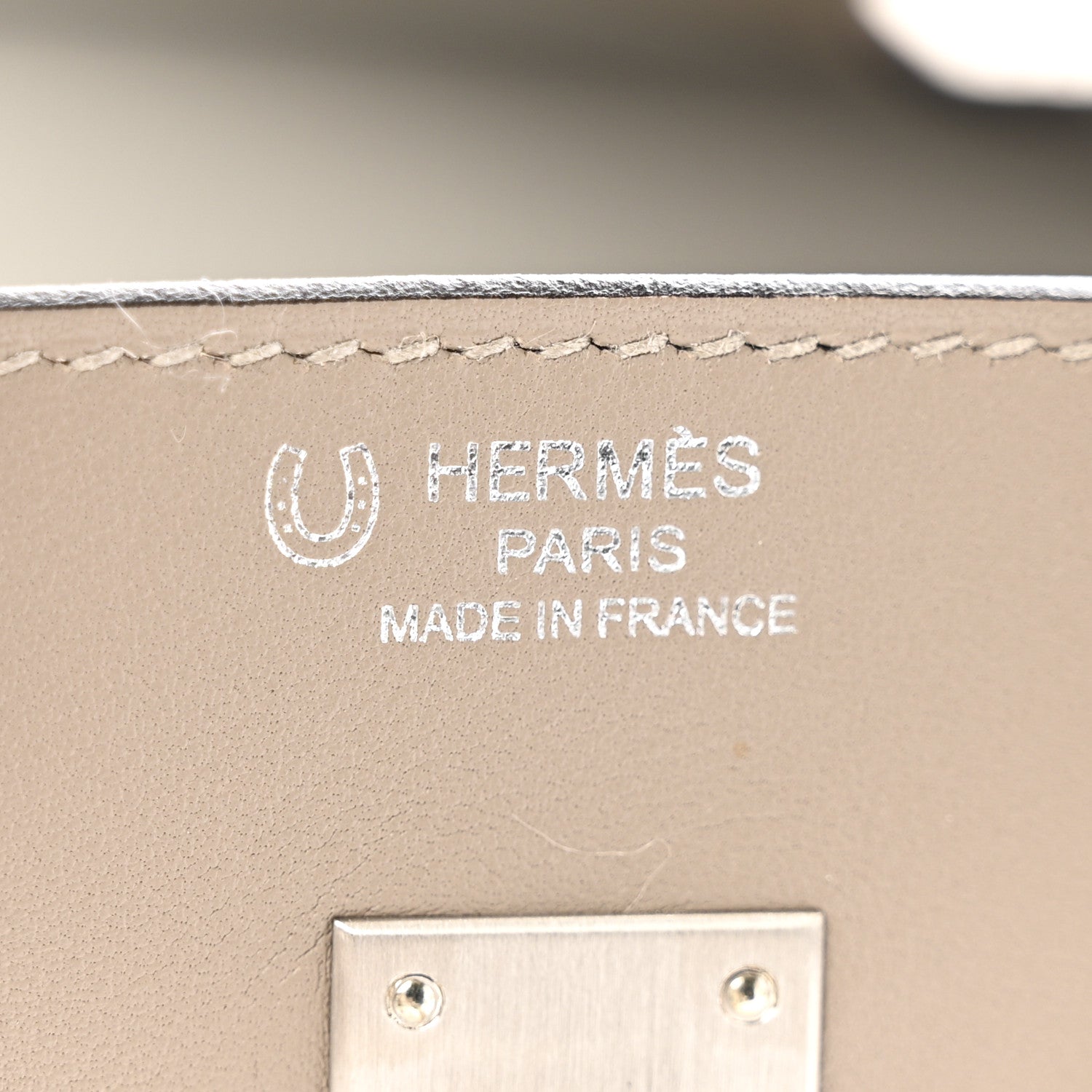 Swift Horseshoe Birkin 25 Gris Asphalte Gris Perle