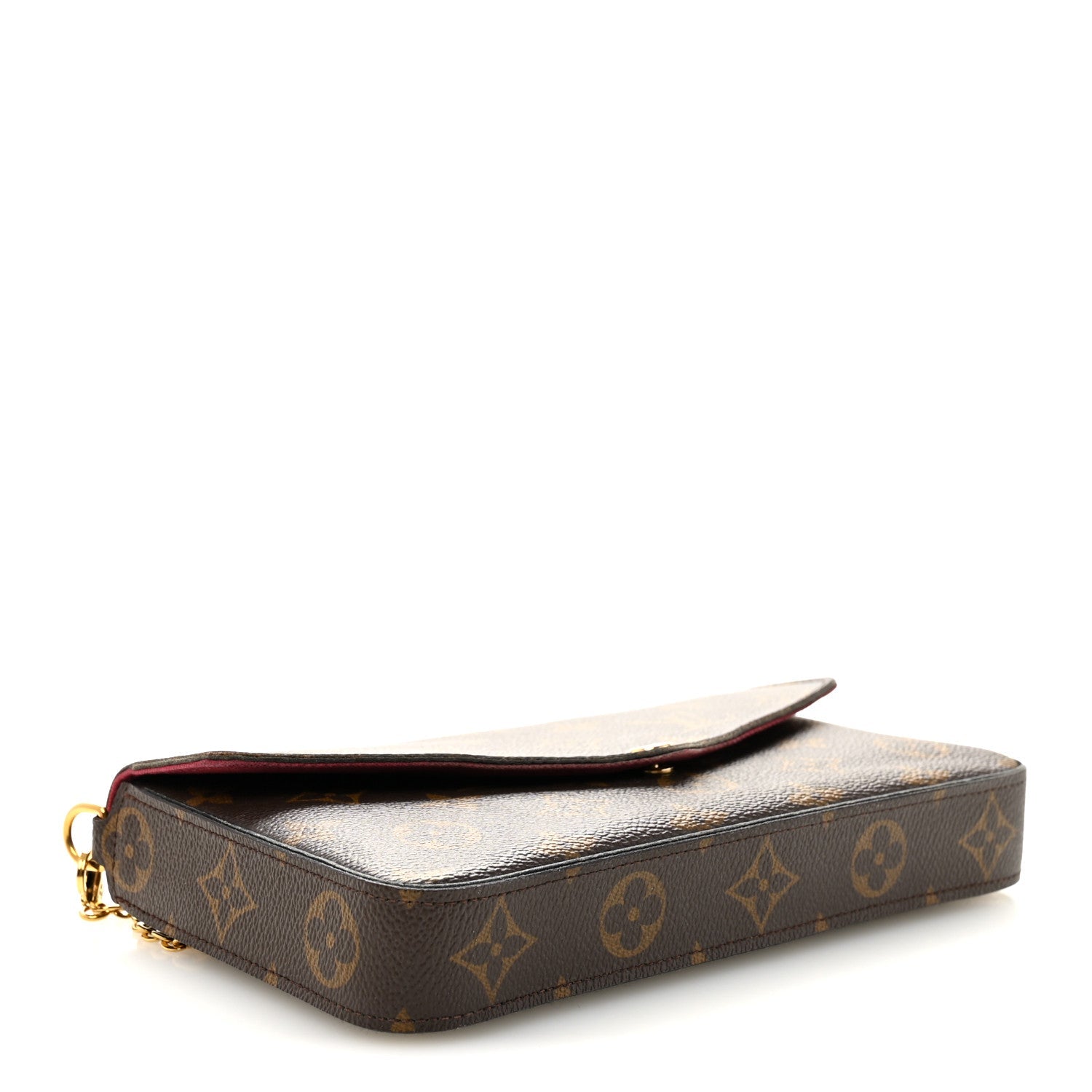 Monogram Pochette Felicie Chain Wallet Fuchsia