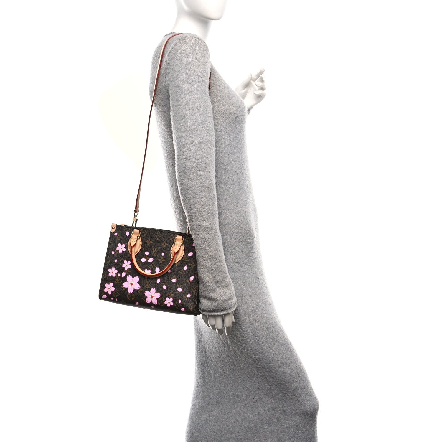 LV X TM Monogram Cherry Blossom Onthego PM Sakura Brown