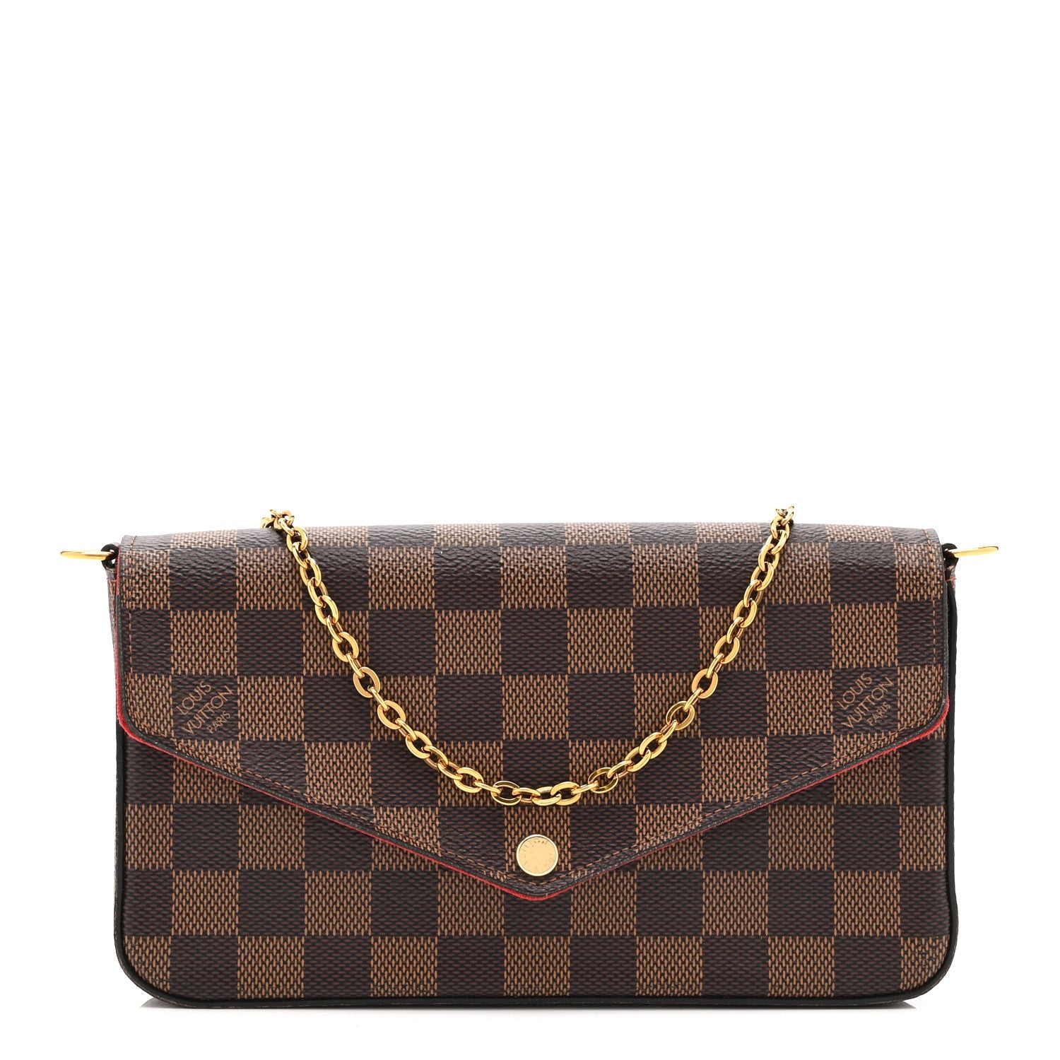 Damier Ebene Pochette Felicie Chain Wallet