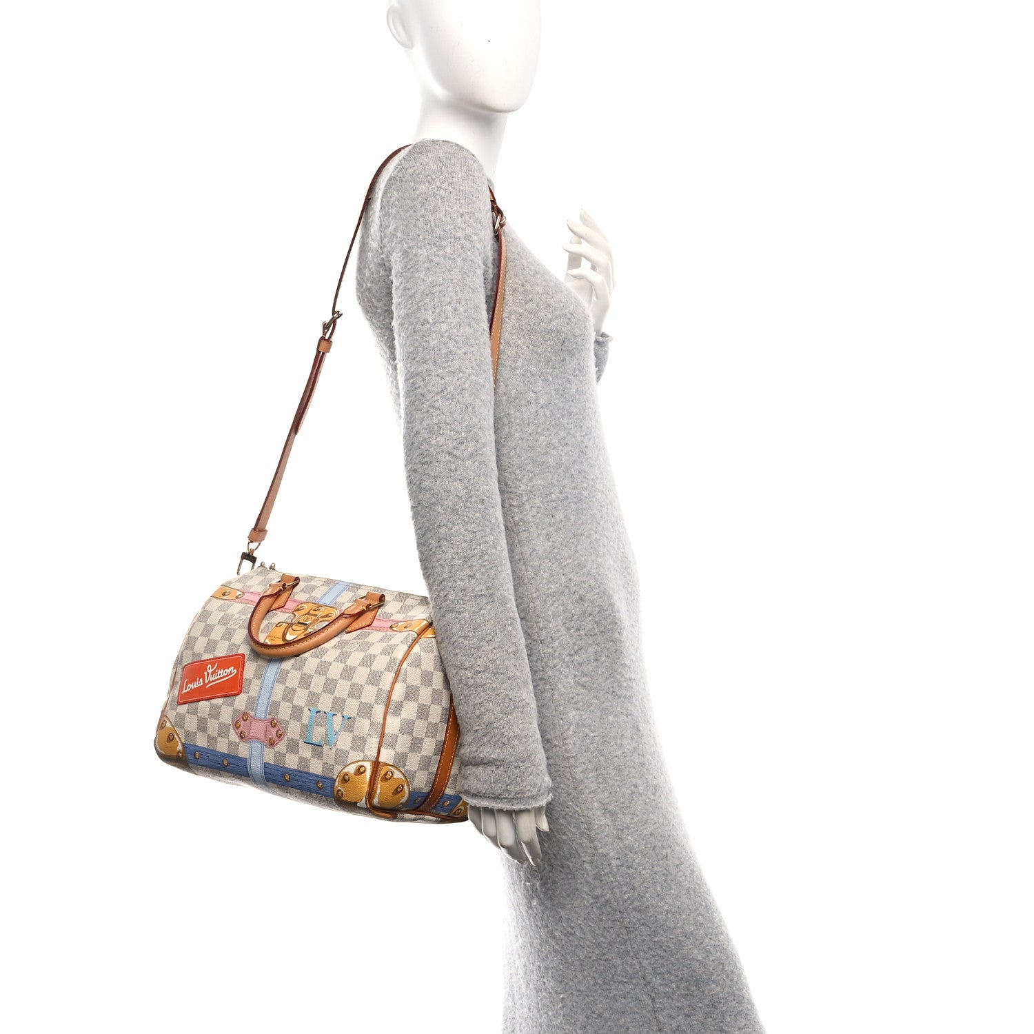 Damier Azur Summer Trunks Speedy Bandouliere 30