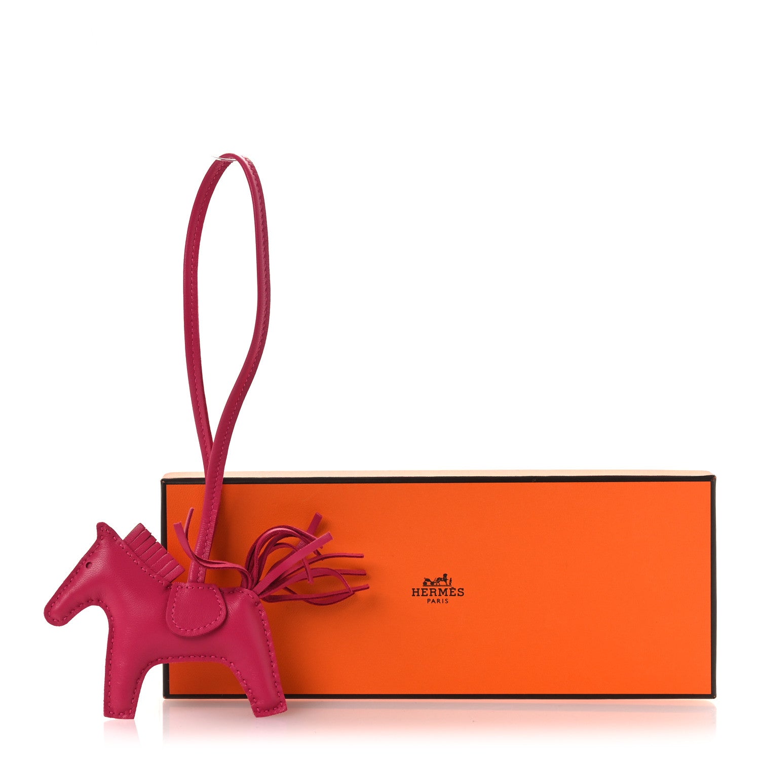 Milo Lambskin Grigri Rodeo Horse Bag Charm PM  Rose Mexico