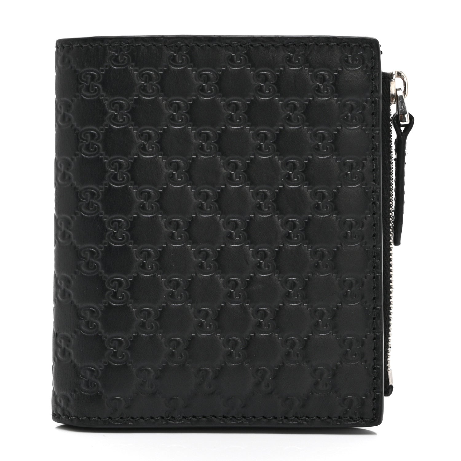 Microguccissima Snap Bi-Fold Wallet Black