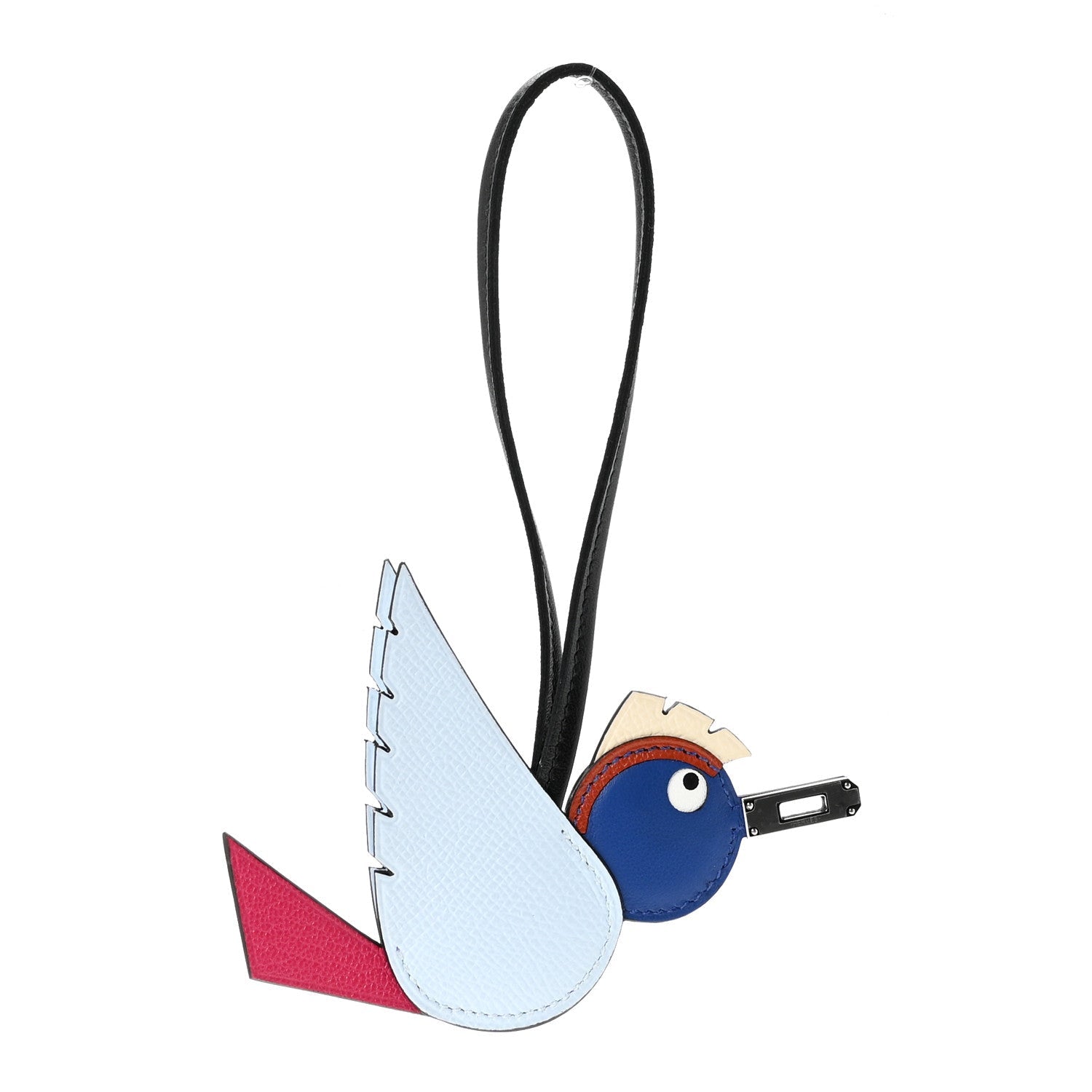 Epsom Swift Chevre Mysore Birdy Bag Charm Bleu Brume Rose Mexico Bleu Royal Cuivre Nata Black