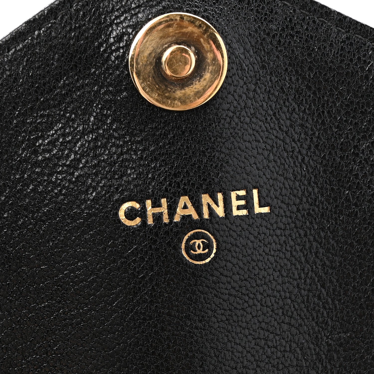 Sheepskin Chevron Quilted Small Envelope Clutch Black