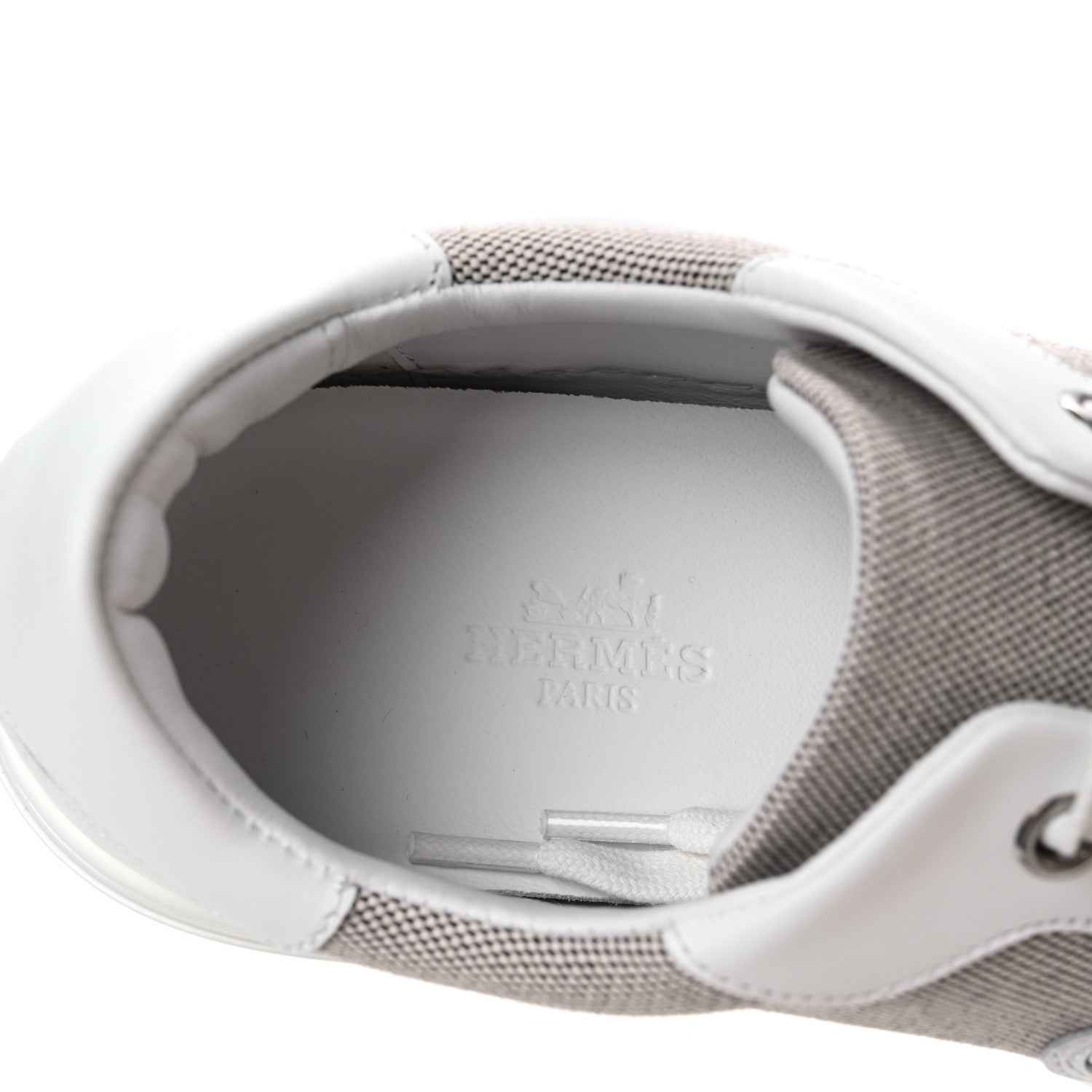 Calfskin Canvas Day Sneakers 36 Prunoir White