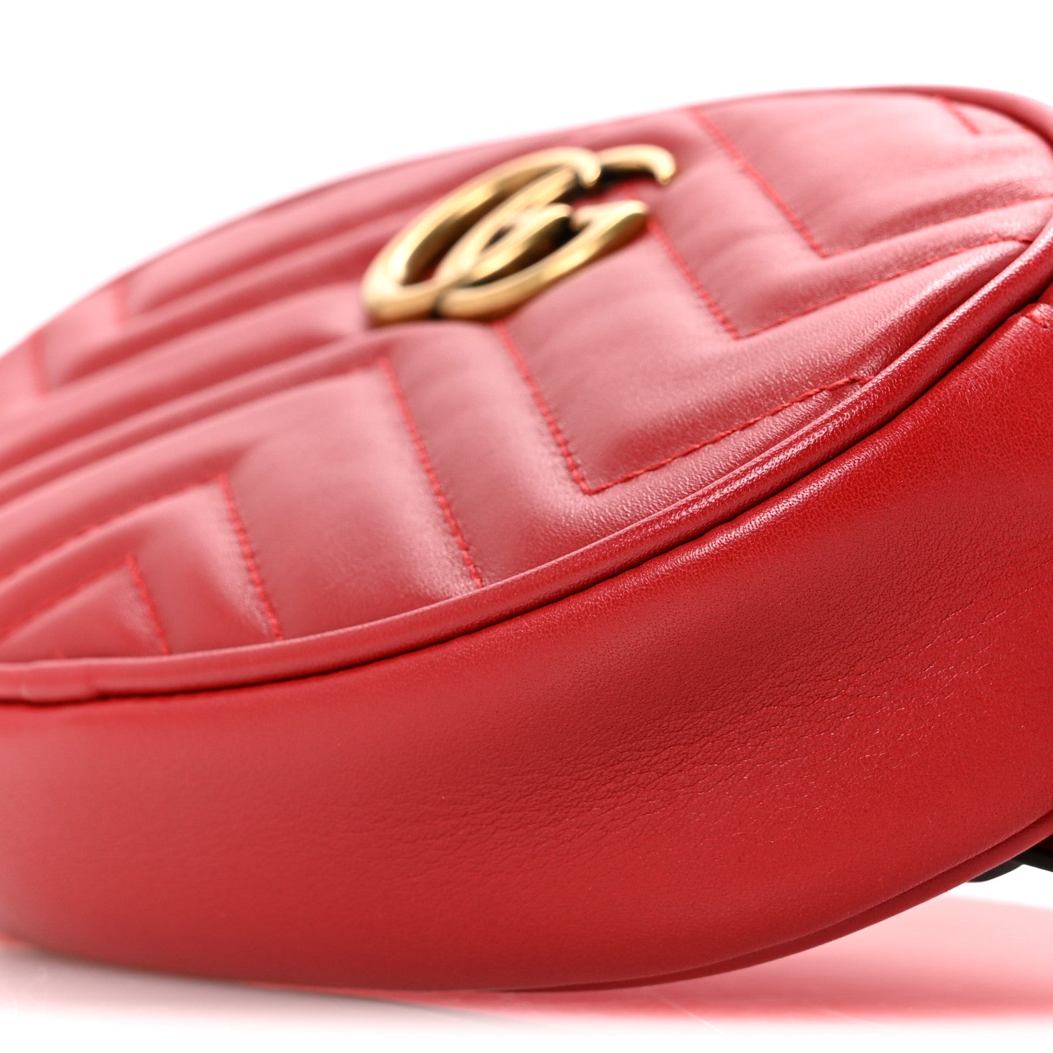 Calfskin Matelasse GG Marmont Belt Bag 85 34 Hibiscus Red