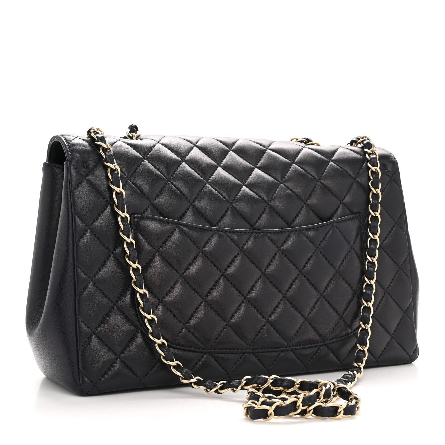 Lambskin Quilted Medium Mademoiselle Chic Flap Navy