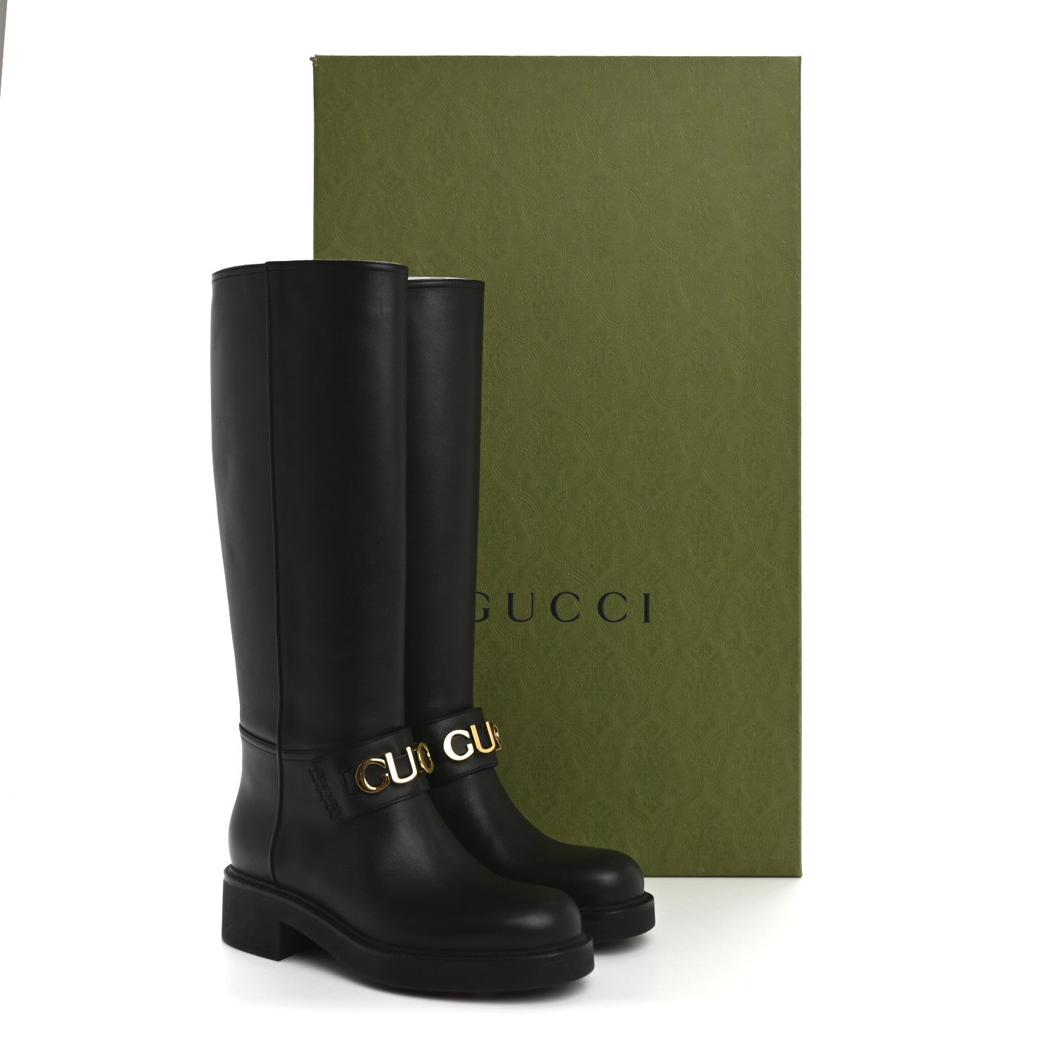 Calfskin Over The Knee Boots 37 Black