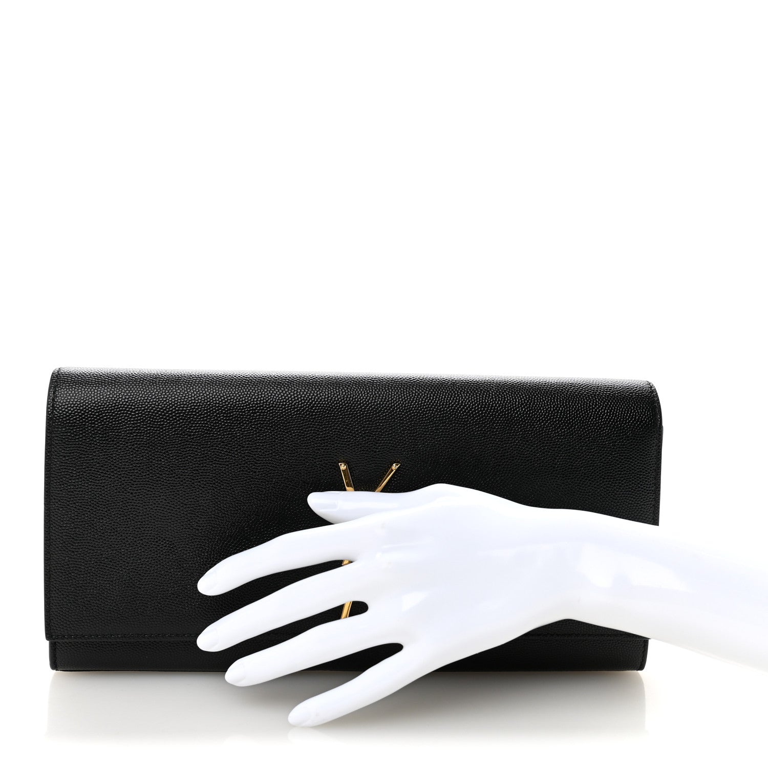 Grain De Poudre Monogram Cassandre Clutch Black
