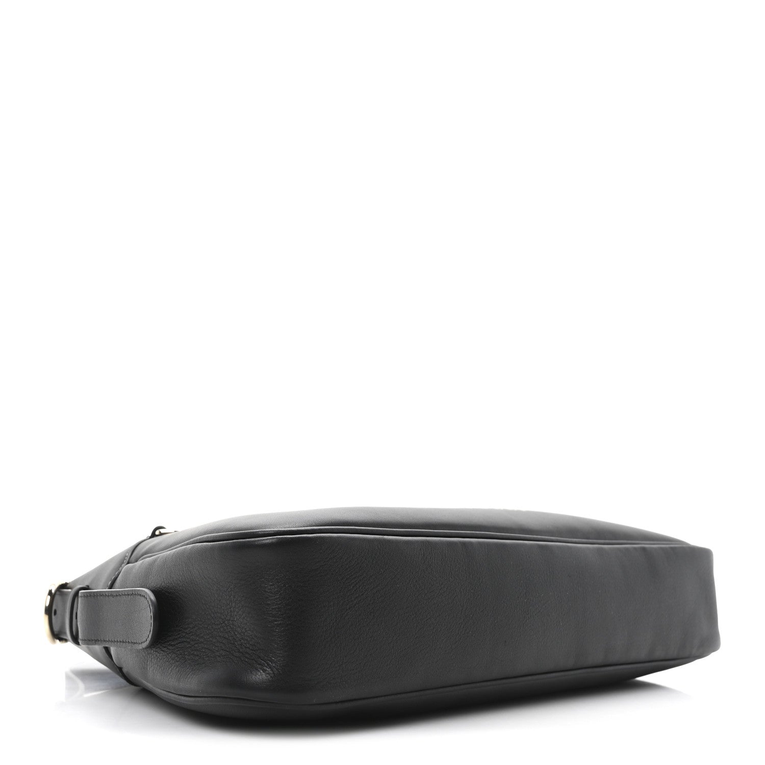 Calfskin Medium Emblem Shoulder Bag Black
