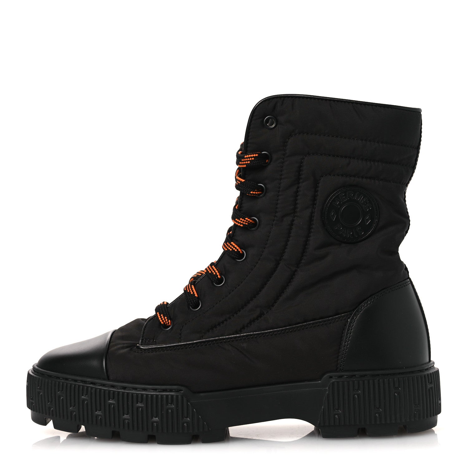 Calfskin Parachute Fresh Ankle Boots 40.5 Black