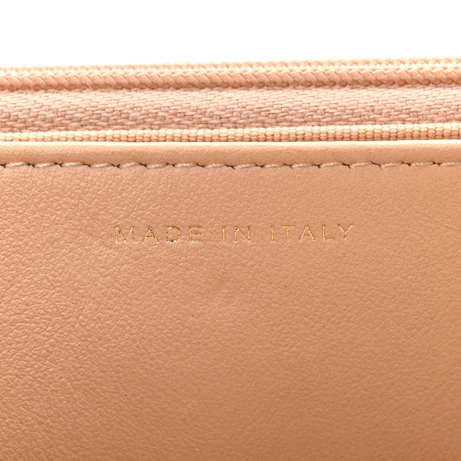 Caviar Quilted Wallet on Chain WOC Beige