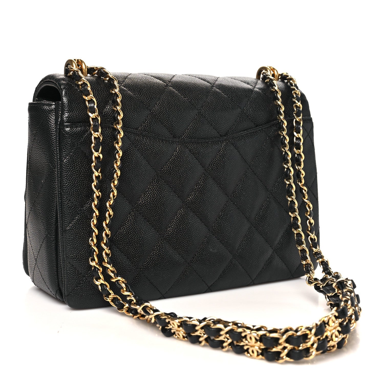 Caviar Quilted Coco First Flap Black