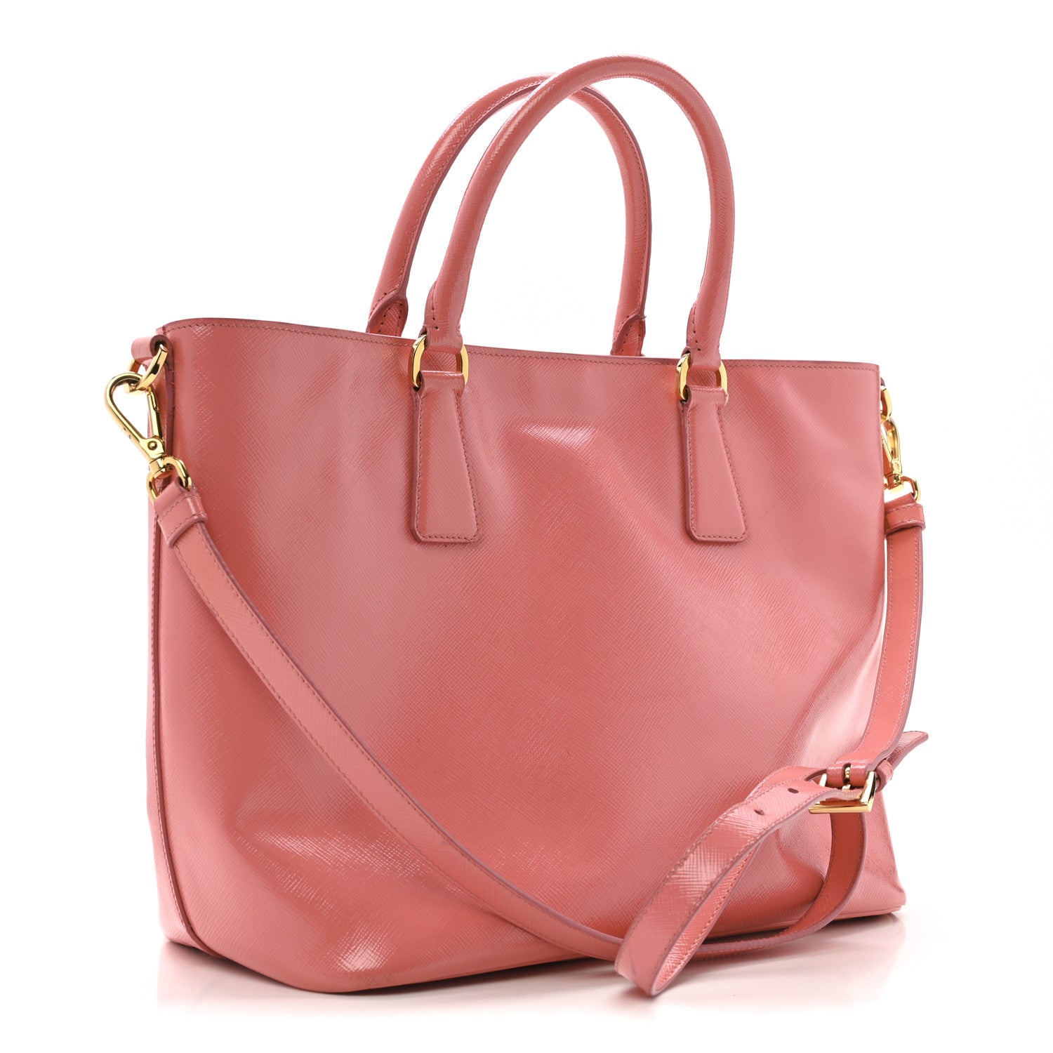 Saffiano Vernice Galleria Shopping Tote Begonia