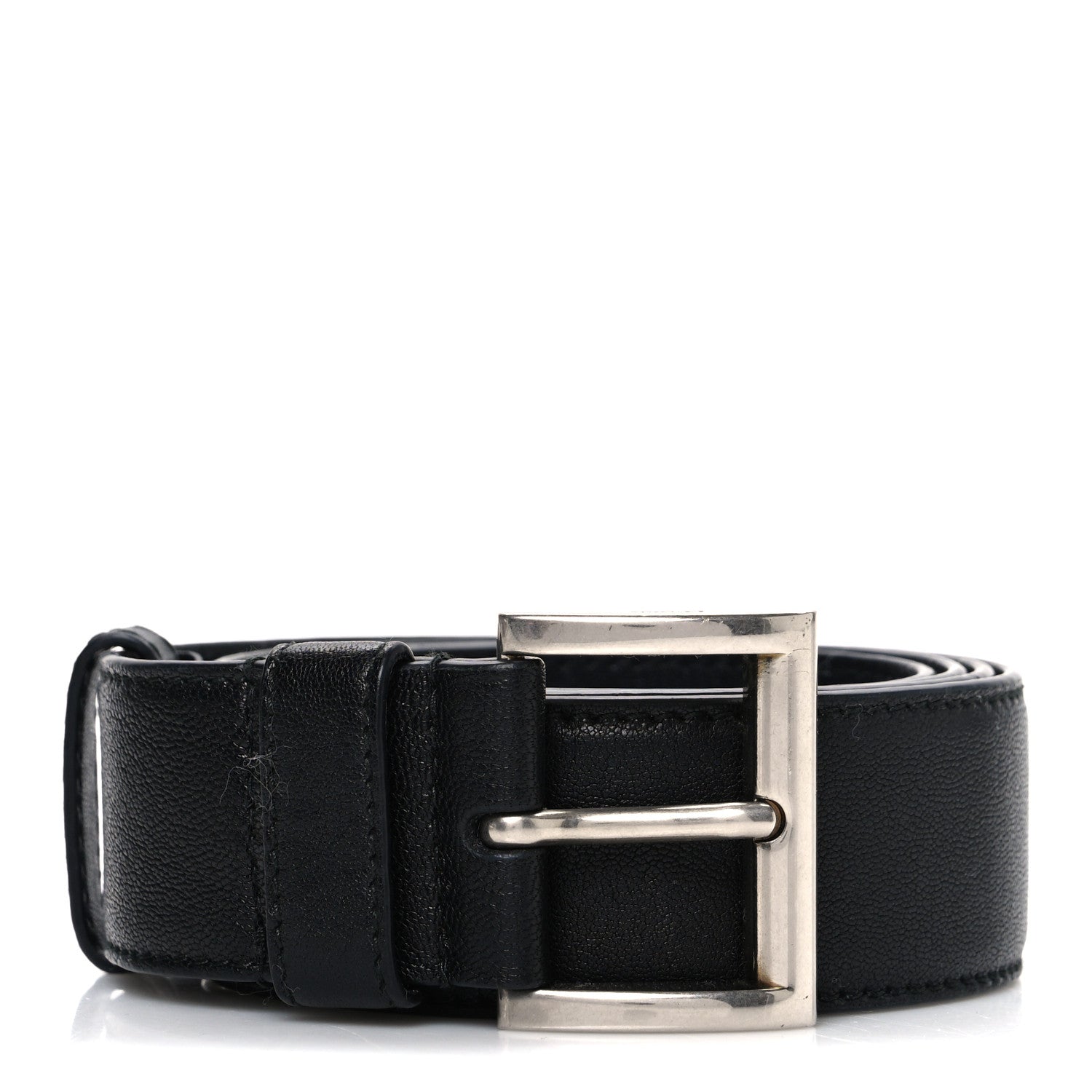 Nappa Square Buckle Belt 80 32 Black