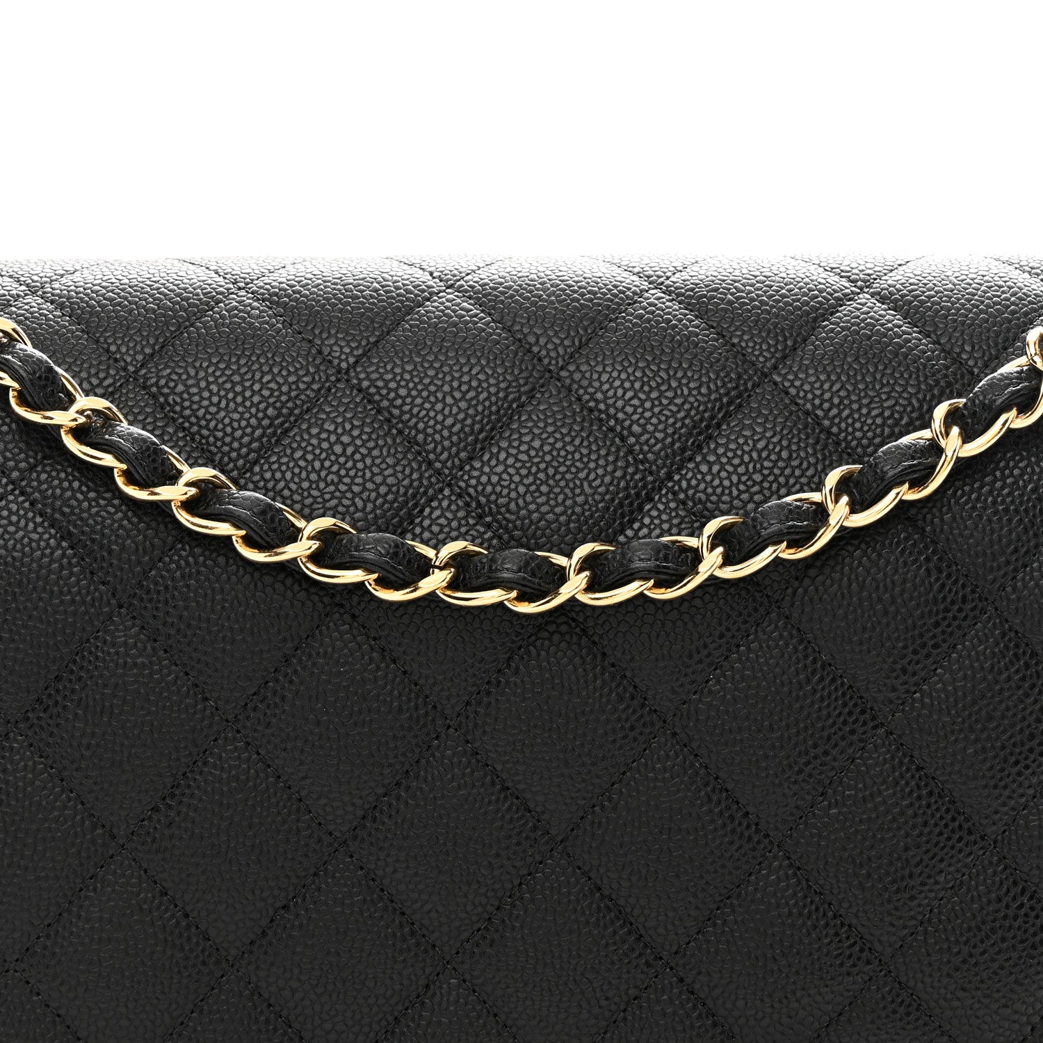 Caviar Quilted Maxi Double Flap Black
