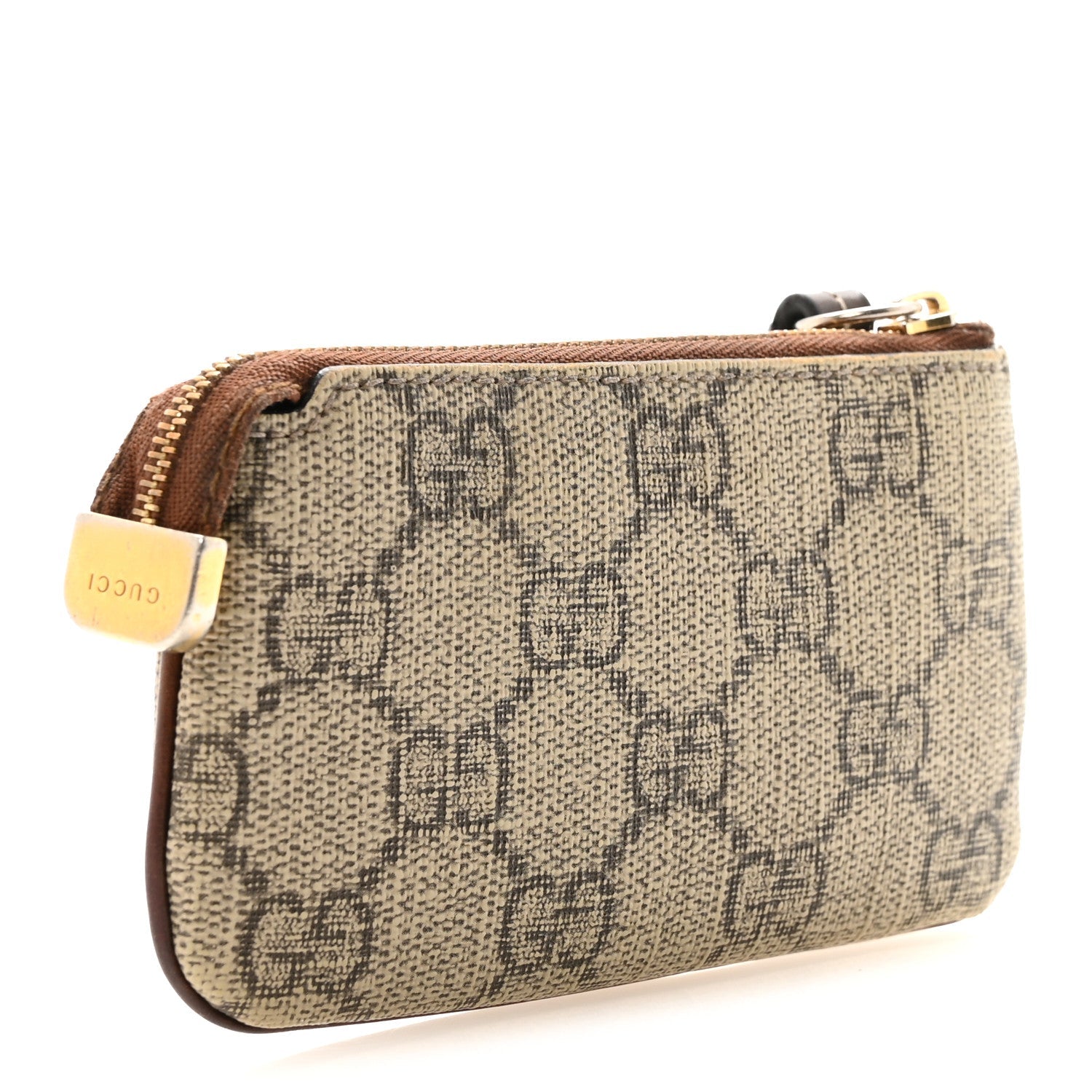GG Supreme Monogram Key Case Brown