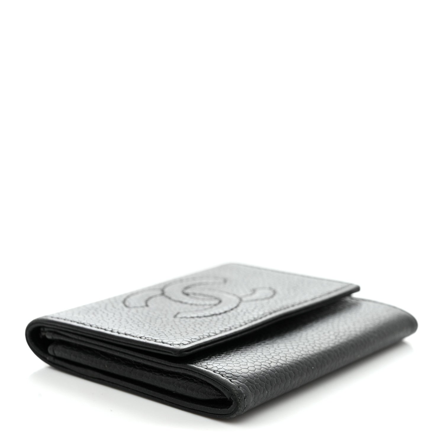 Caviar Timeless CC Flap Card Holder Black
