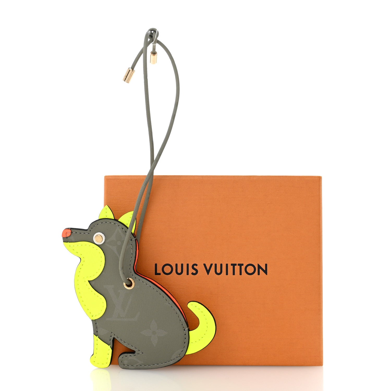 Monogram Titanium Dog Name Tag