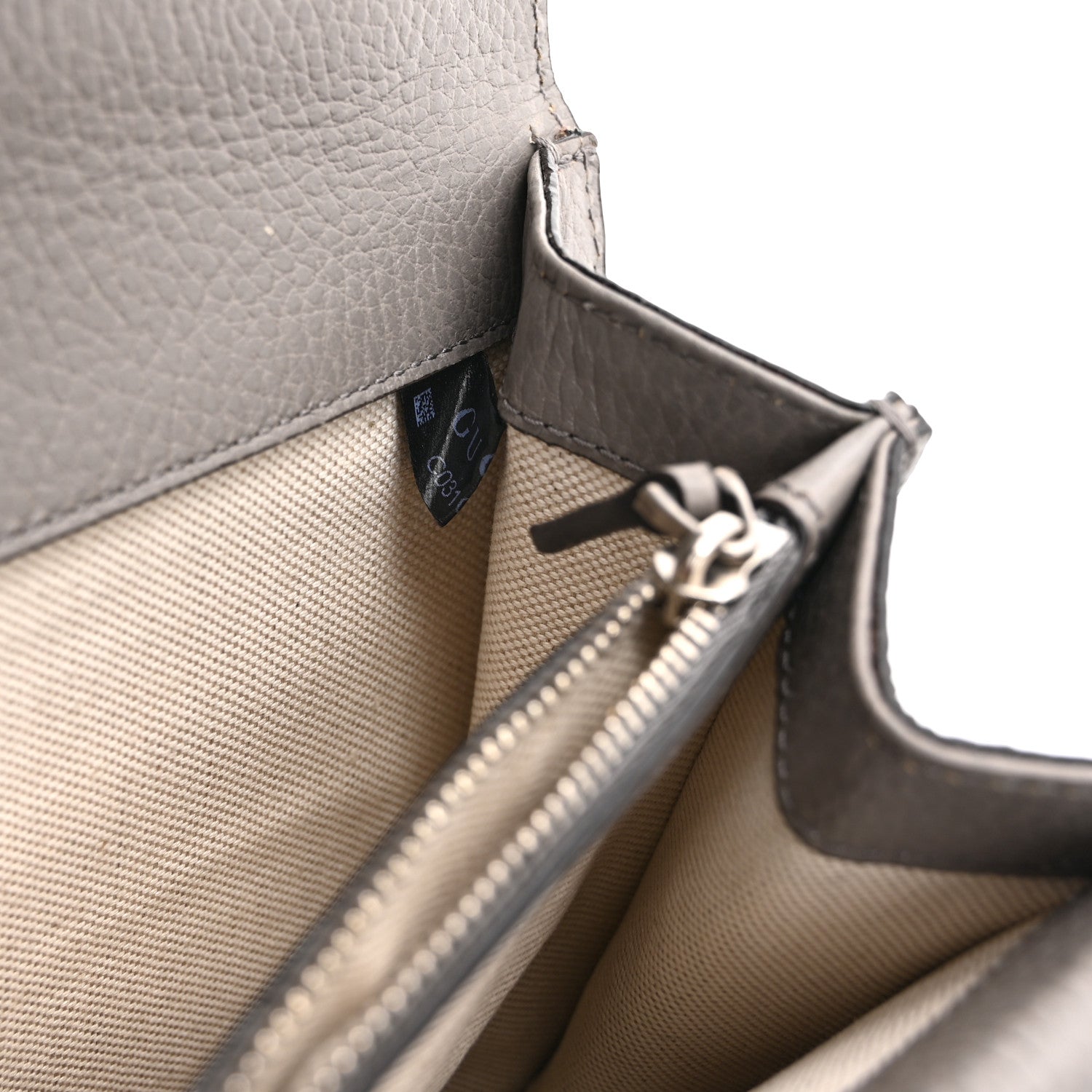 Pebbled Calfskin Small Dionysus Shoulder Bag Dusty Grey