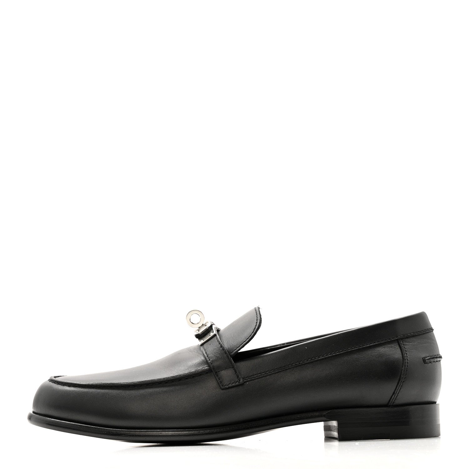 Calfskin Womens Destin Loafers 38.5 Black