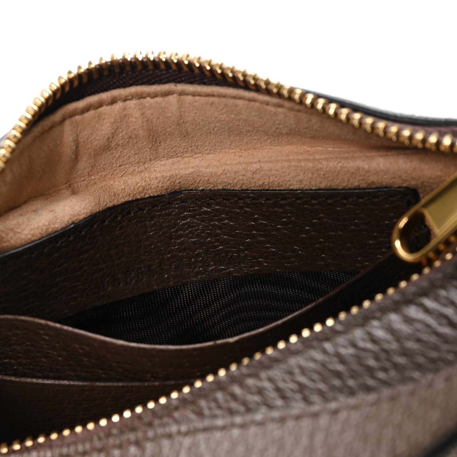 GG Supreme Monogram Textured Calfskin Web Mini Ophidia Half Moon Hobo Beige Ebony New Acero