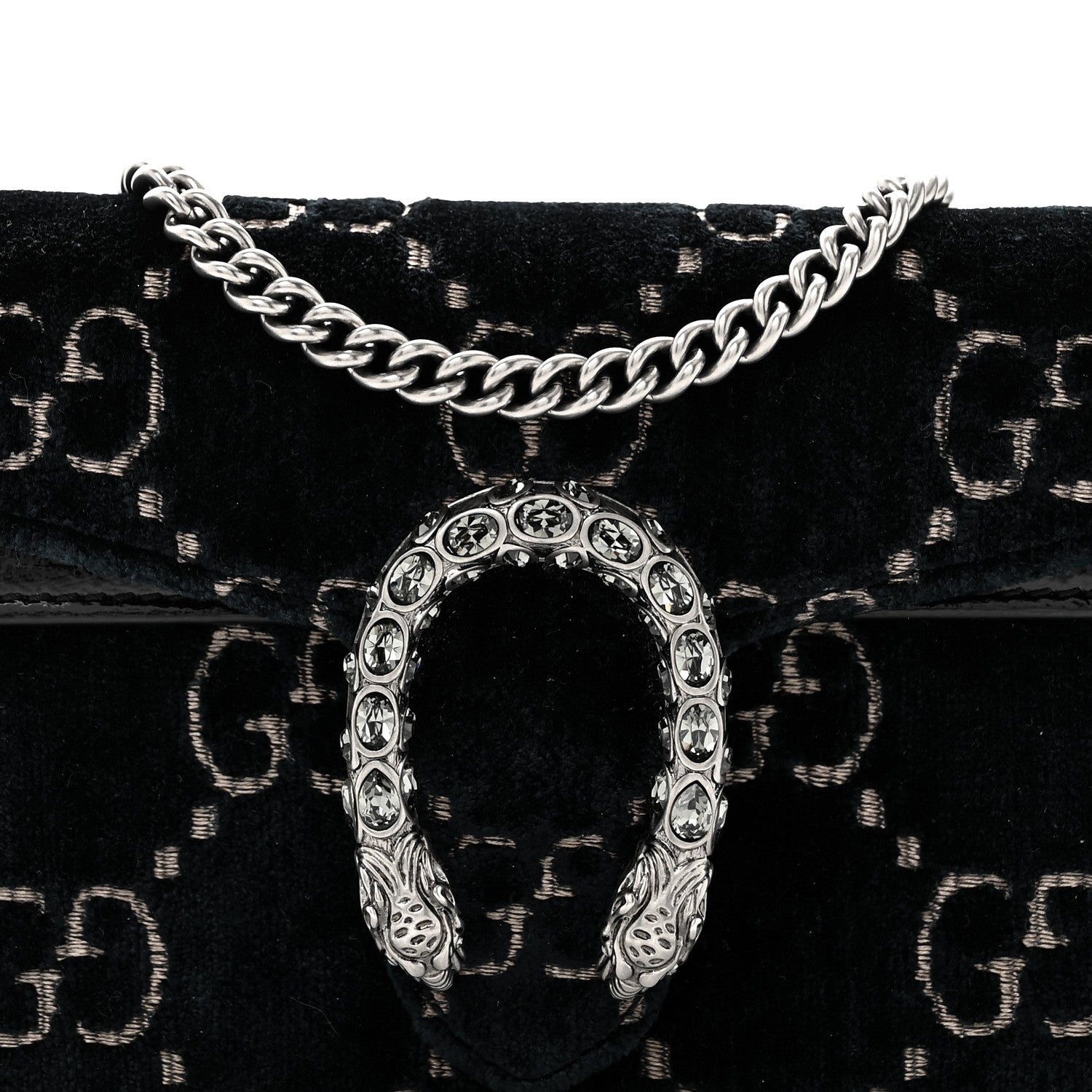 Velvet GG Monogram Super Mini Dionysus Shoulder Bag Blue Beige Black
