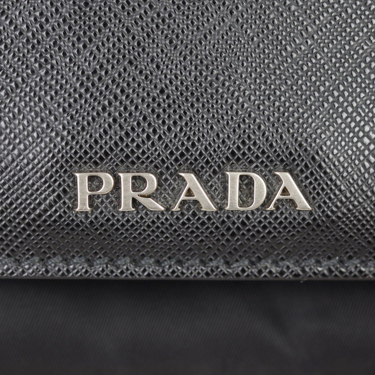 Prada Saffiano Tessuto Chain Shoulder Bag