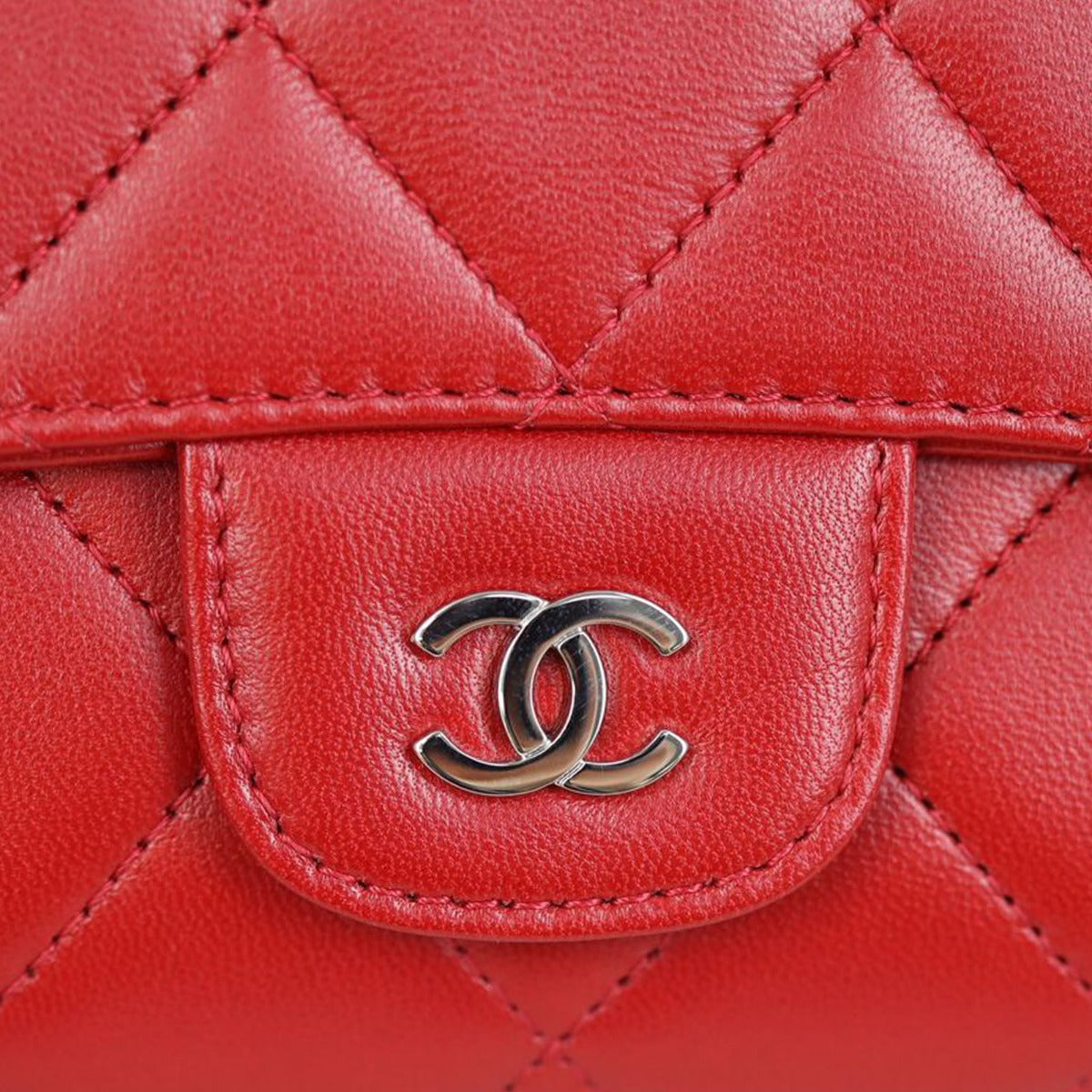 Chanel Classic Flap Wallet | Red Diamond