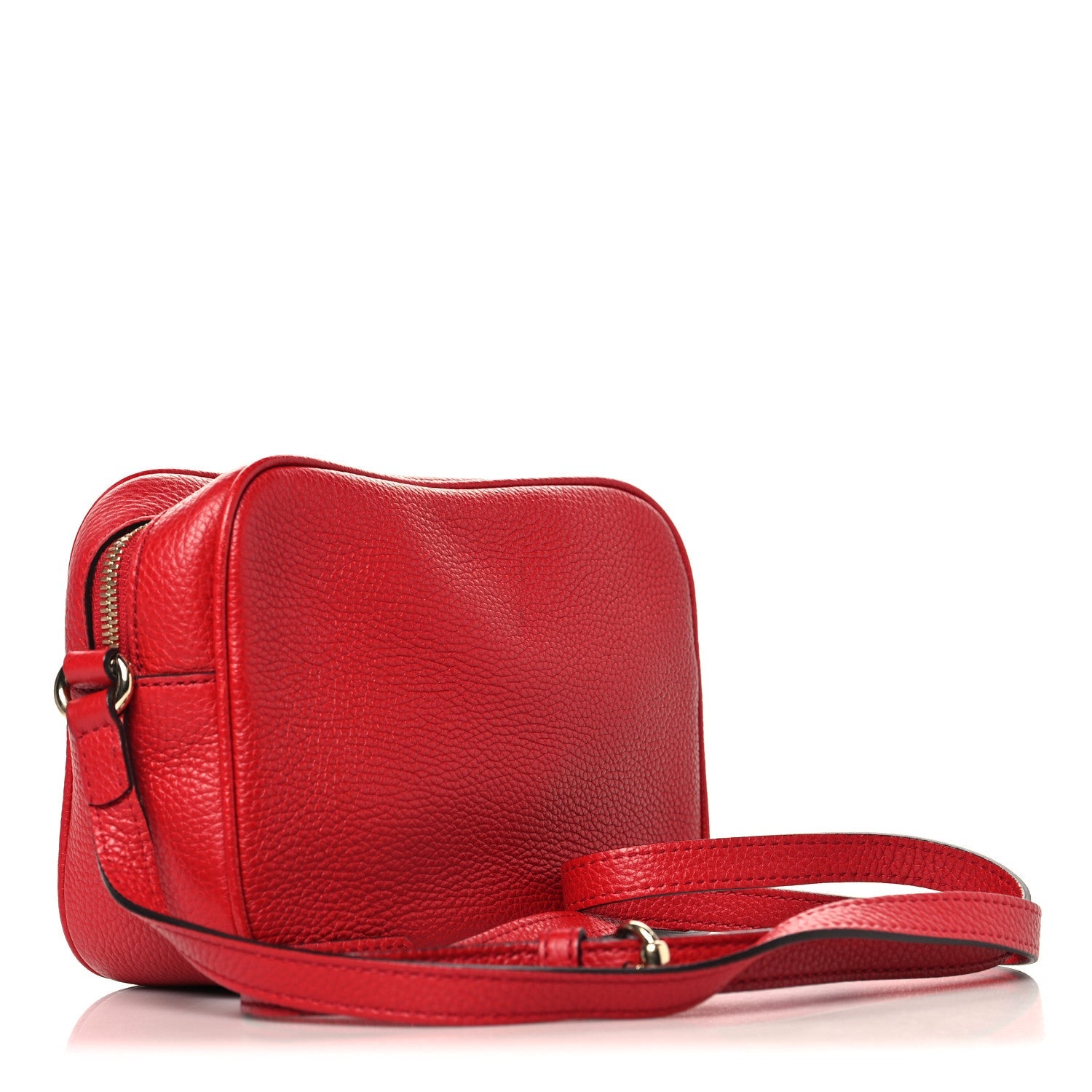 Pebbled Calfskin Small Soho Disco Bag Tabasco Red