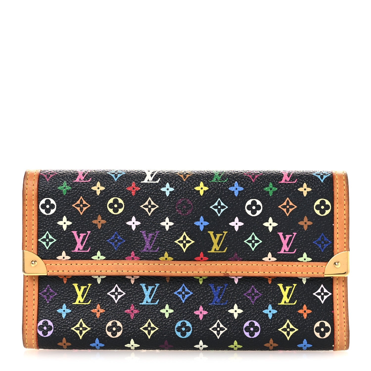 Monogram Multicolor Porte Tresor International Wallet Black