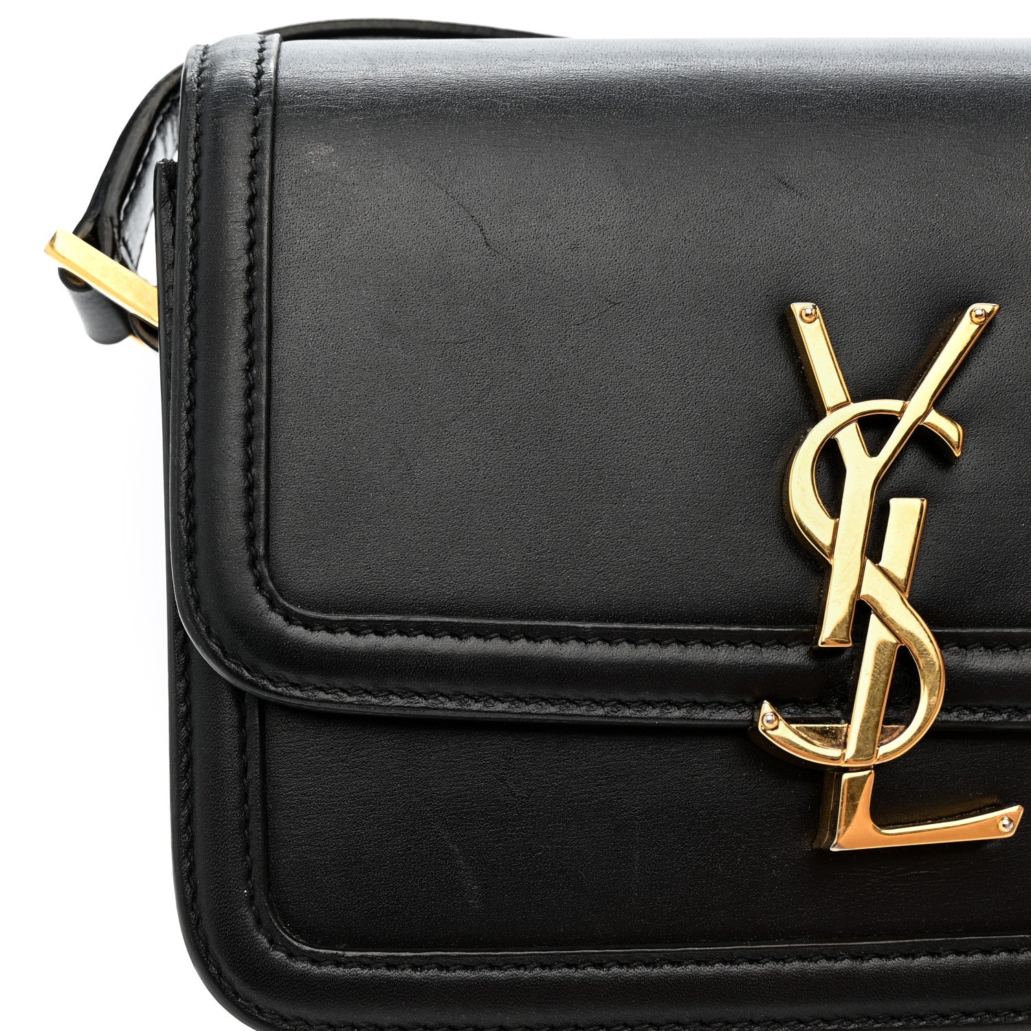 Smooth Calfskin Small Solferino Satchel Black